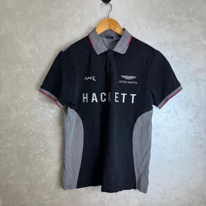 Vintage Hackett Aston Martin Racing Polo Shirt Grey Black Size M Size US M / EU 48-50 / 2 - 1 Thumbnail