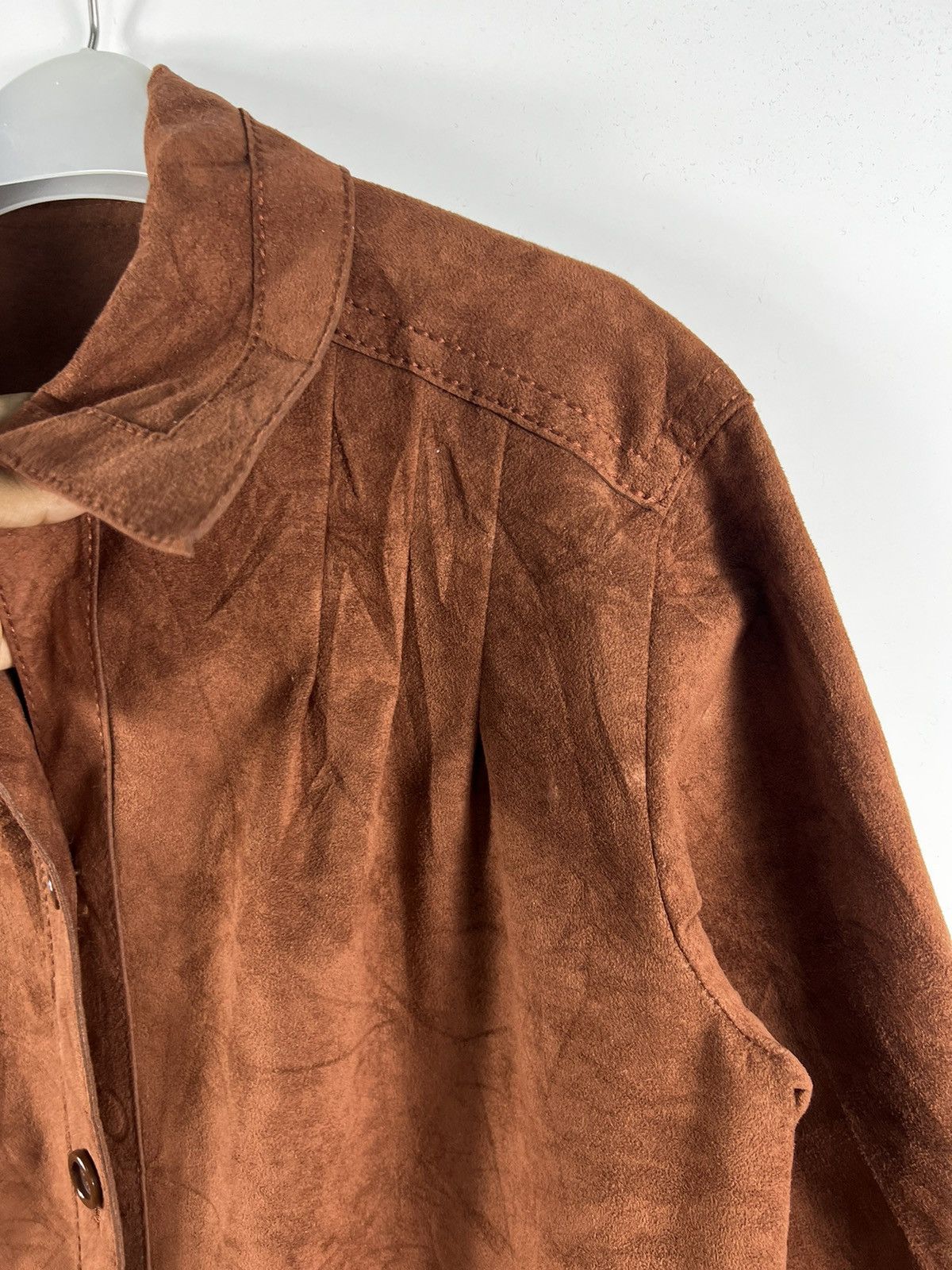 Japanese Brand 🔥 SUEDE LEATHER LONG JACKET Size M / US 6-8 / IT 42-44 - 5 Thumbnail
