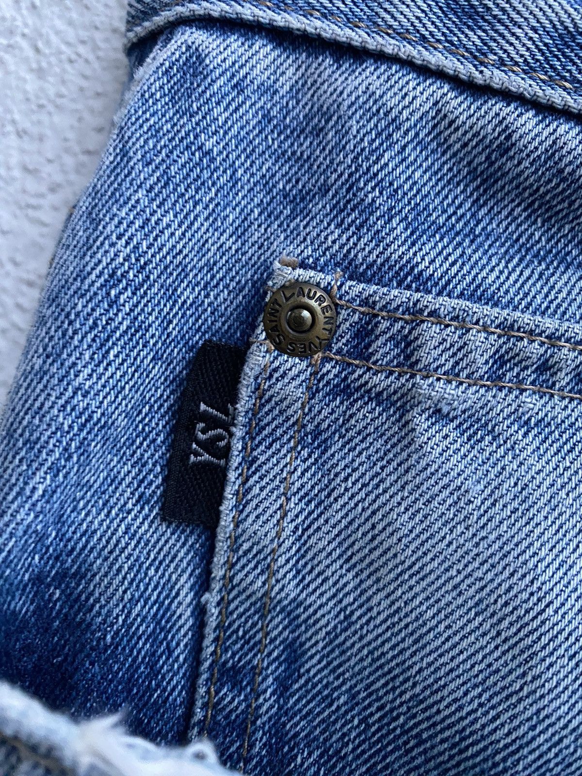 Yves Saint Laurent 28x28 YSL Jeans Denim Pants Cotton Navy Size US 28 / EU 44 - 4 Thumbnail