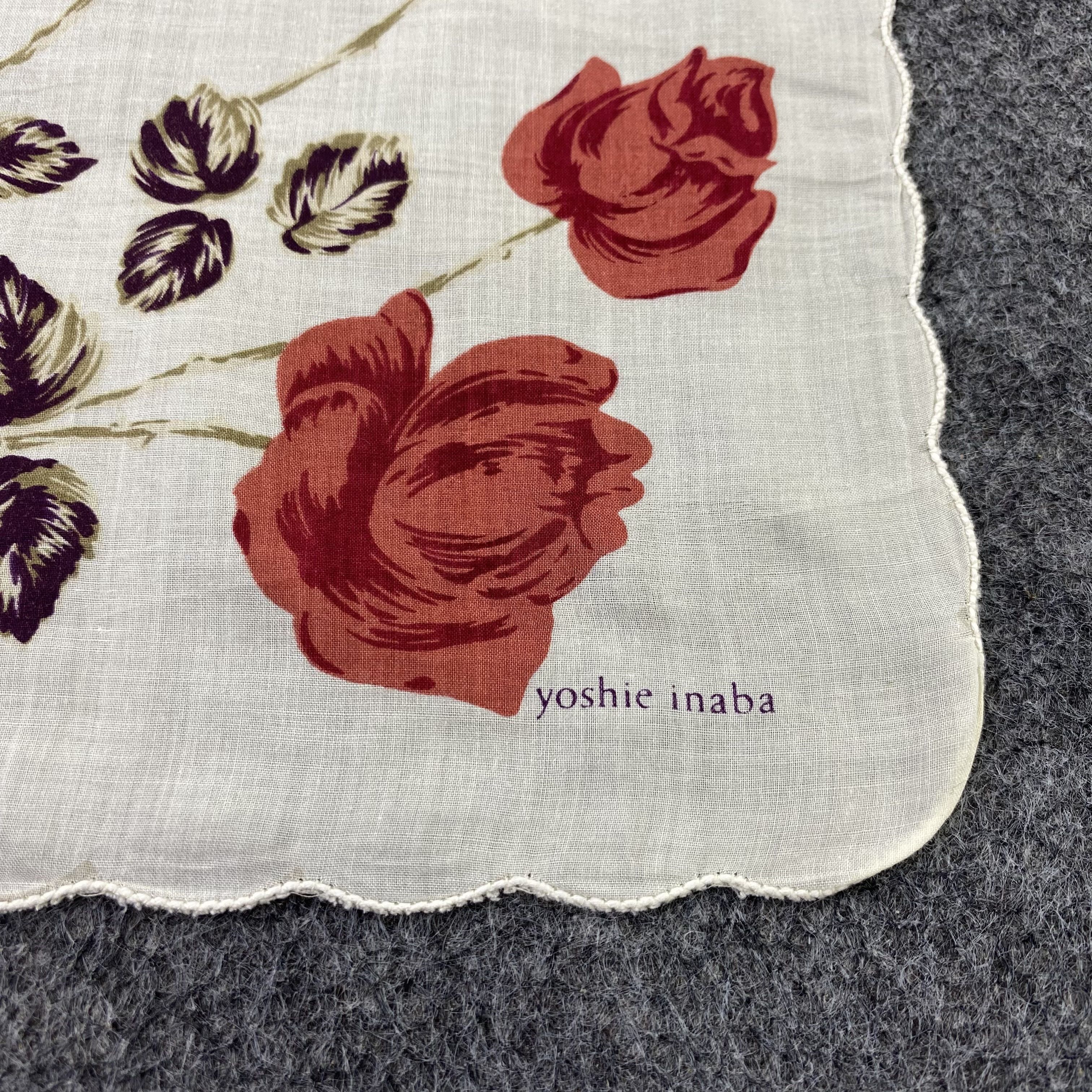 Hanae Mori × Japanese Brand × Vintage Yoshie Inaba Handkerchief Bandana Neckerchief -B545 Size ONE SIZE - 5 Thumbnail
