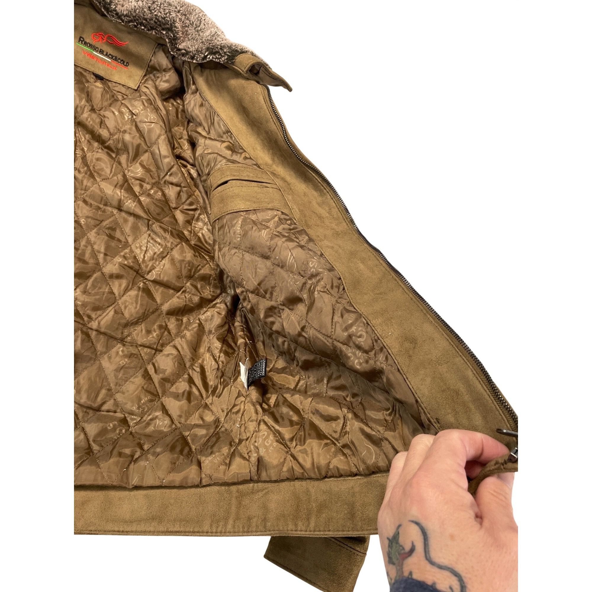 Other Rosso Black Gold Mens Brown suede Italian Boutique jacket/co Size US L / EU 52-54 / 3 - 20 Thumbnail
