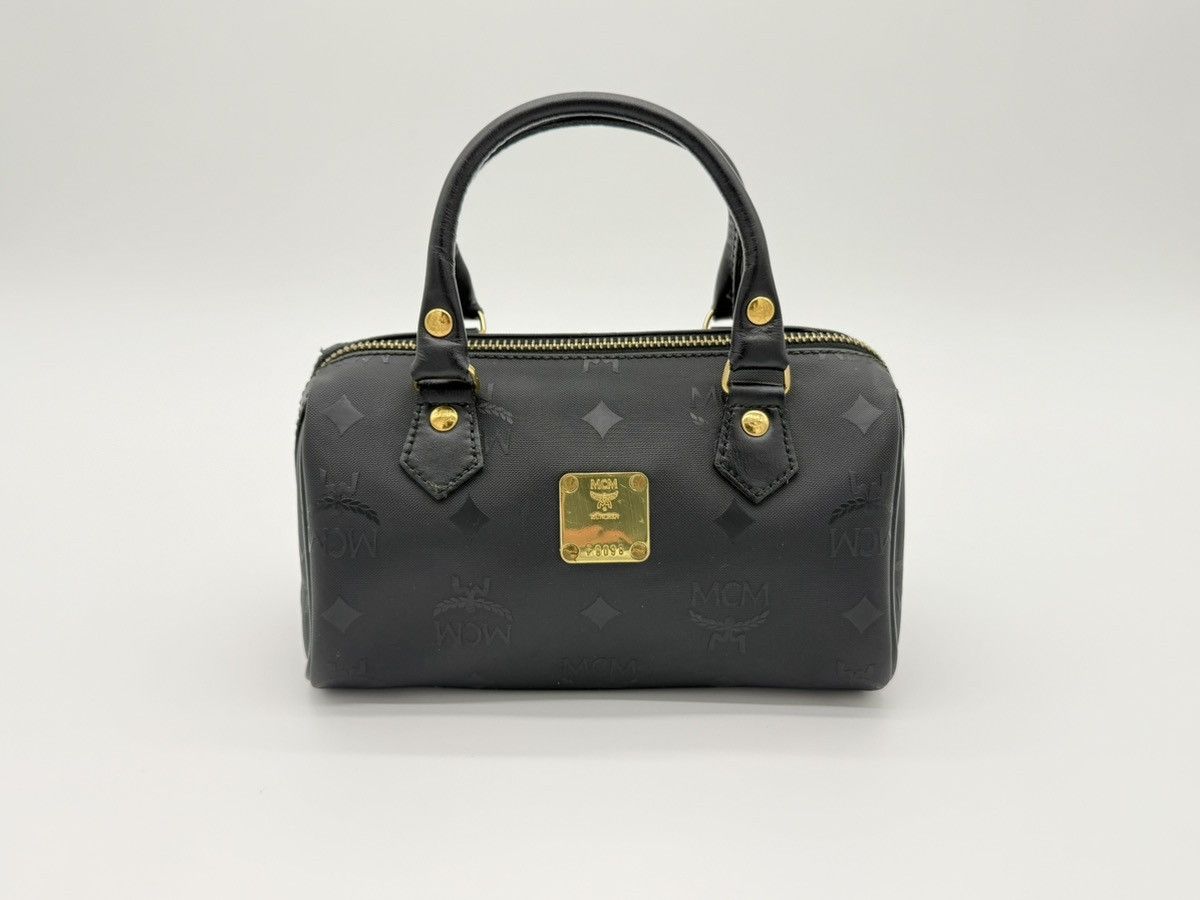 MCM MCM Visetos Logogram 2-Way Hand Bag – Black Size ONE SIZE - 2 Thumbnail
