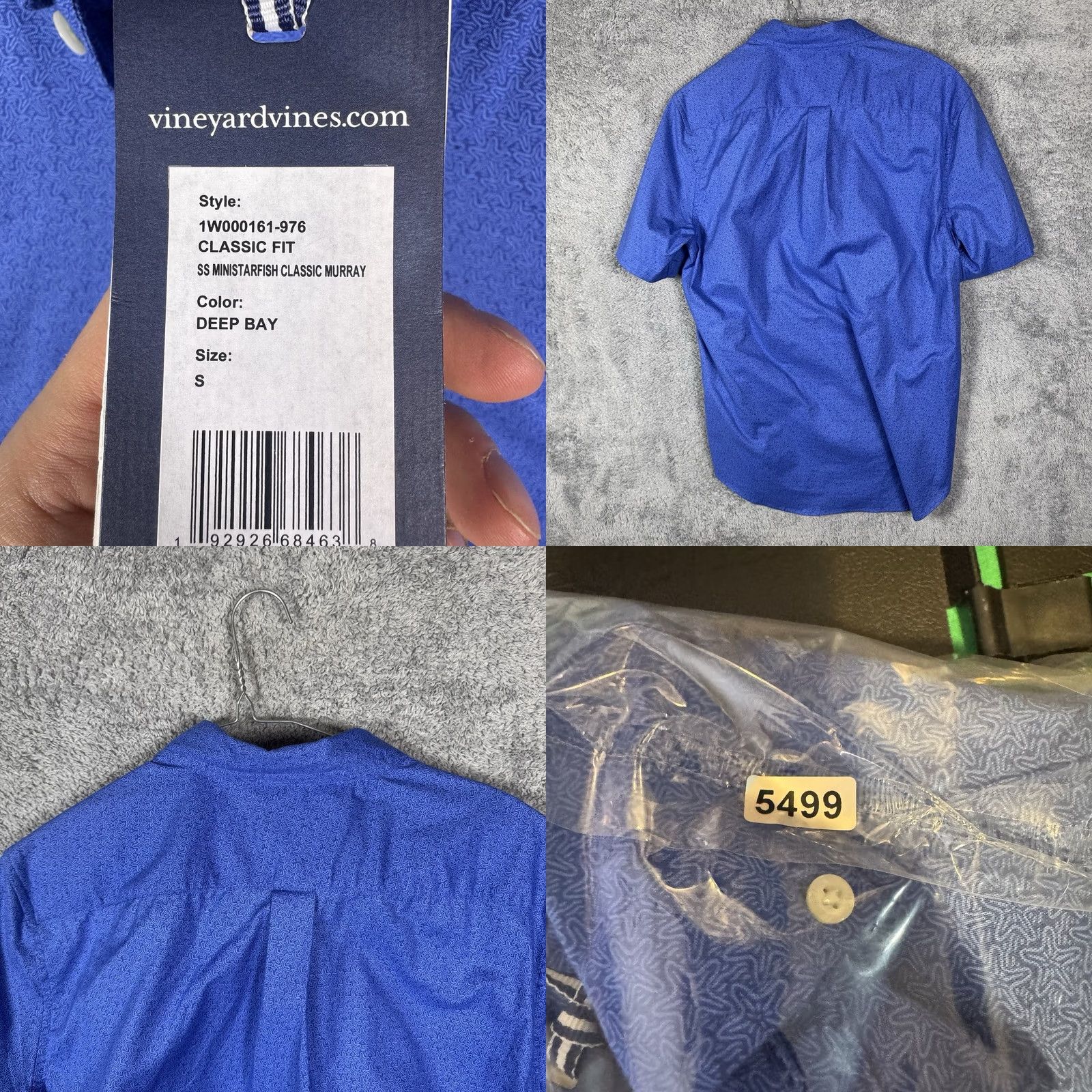 Vineyard Vines Vineyard Vines Shirt Mens S Classic Fit Murray Ministarfish Geometric Animal Blue New Size US S / EU 44-46 / 1 - 8 Thumbnail