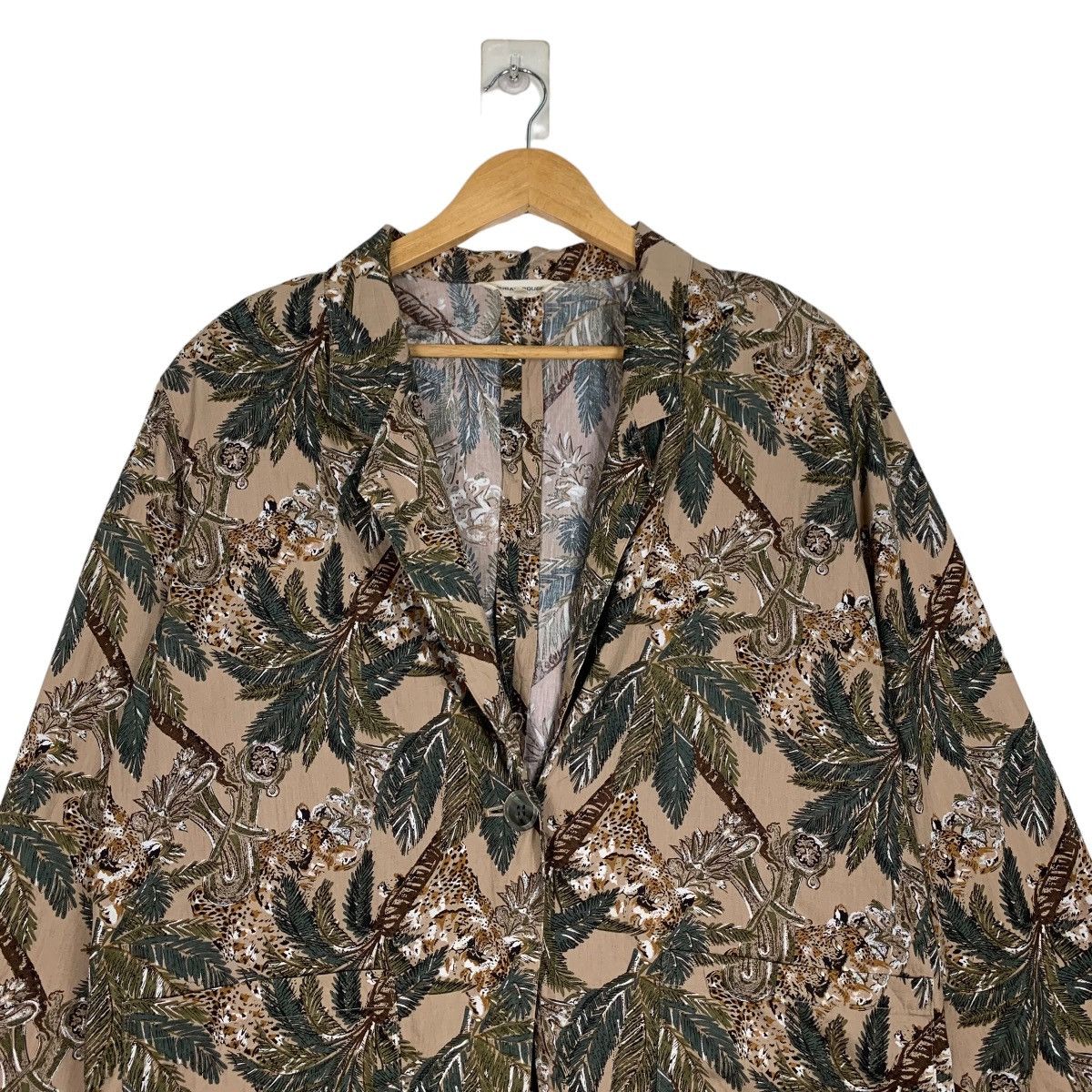 Vintage RUBAN ROUGE Motif Tree Design Casual Jacket #1016-C46 Size L / US 10 / IT 46 - 2 Thumbnail