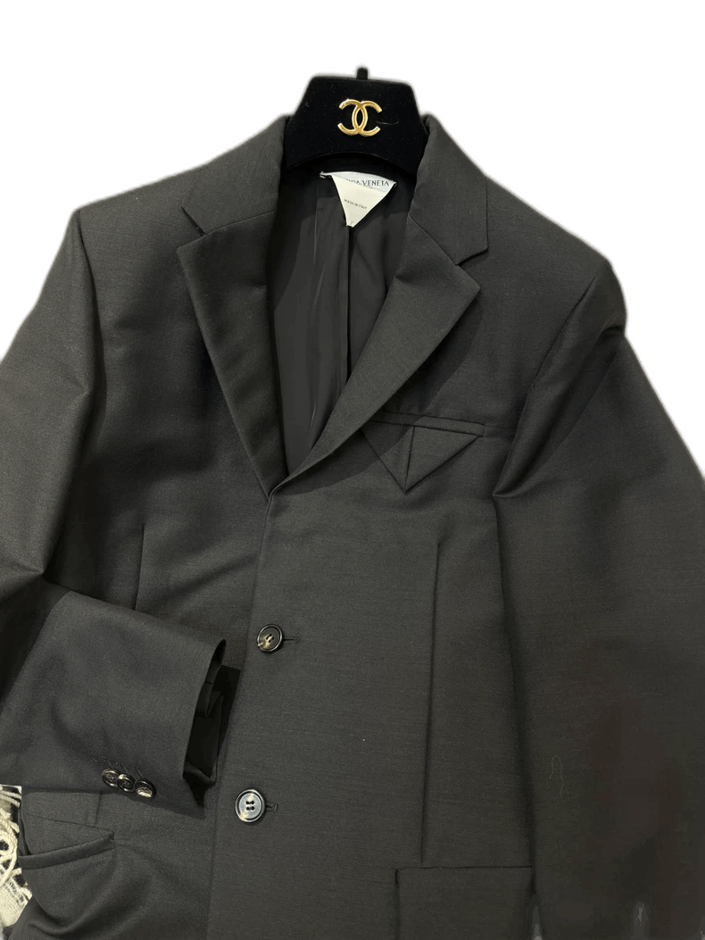 Bottega Veneta Black Wool Blazer and Pants Suit Set Size XS / US 0-2 / IT 36-38 - 1 Thumbnail