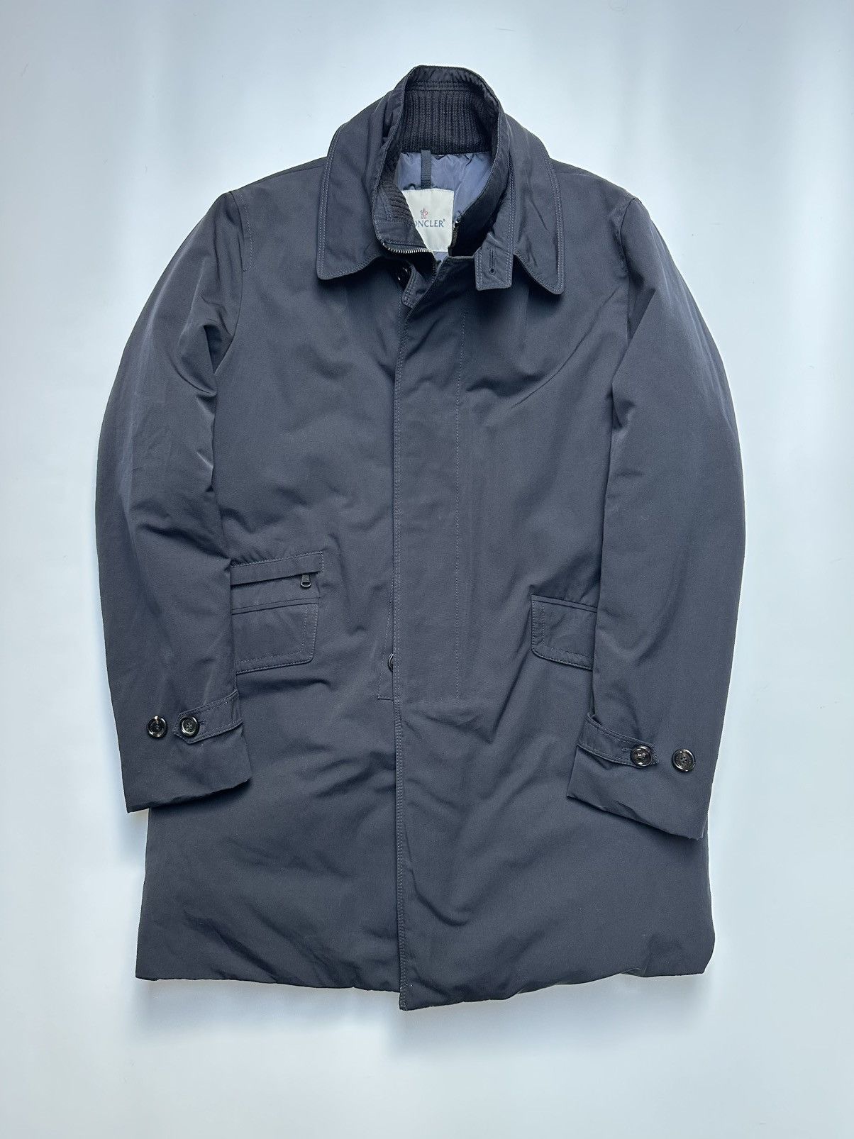 Moncler Cherbourg dark navy down parka jacket