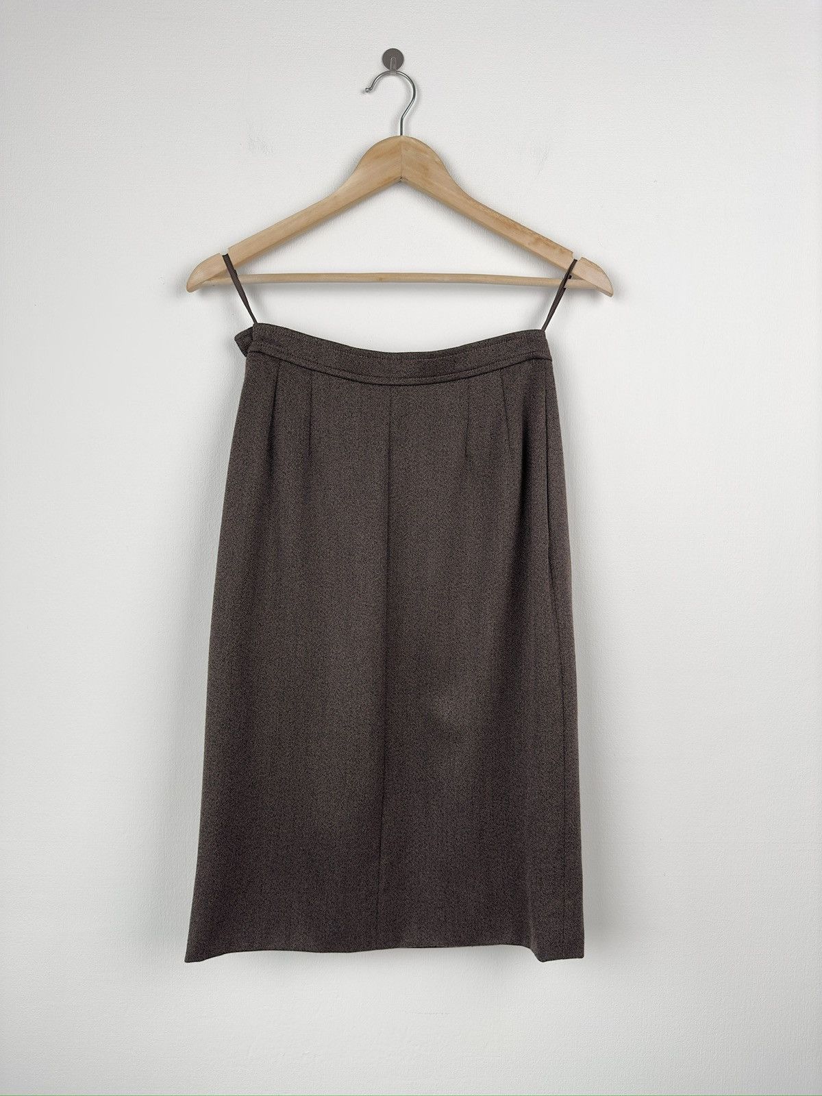Saint Laurent Paris 80s SAINT LAURENT Rive Gauche by Tom Ford Wool Pencil Skirt Size 27" / US 4 / IT 40 - 3 Thumbnail