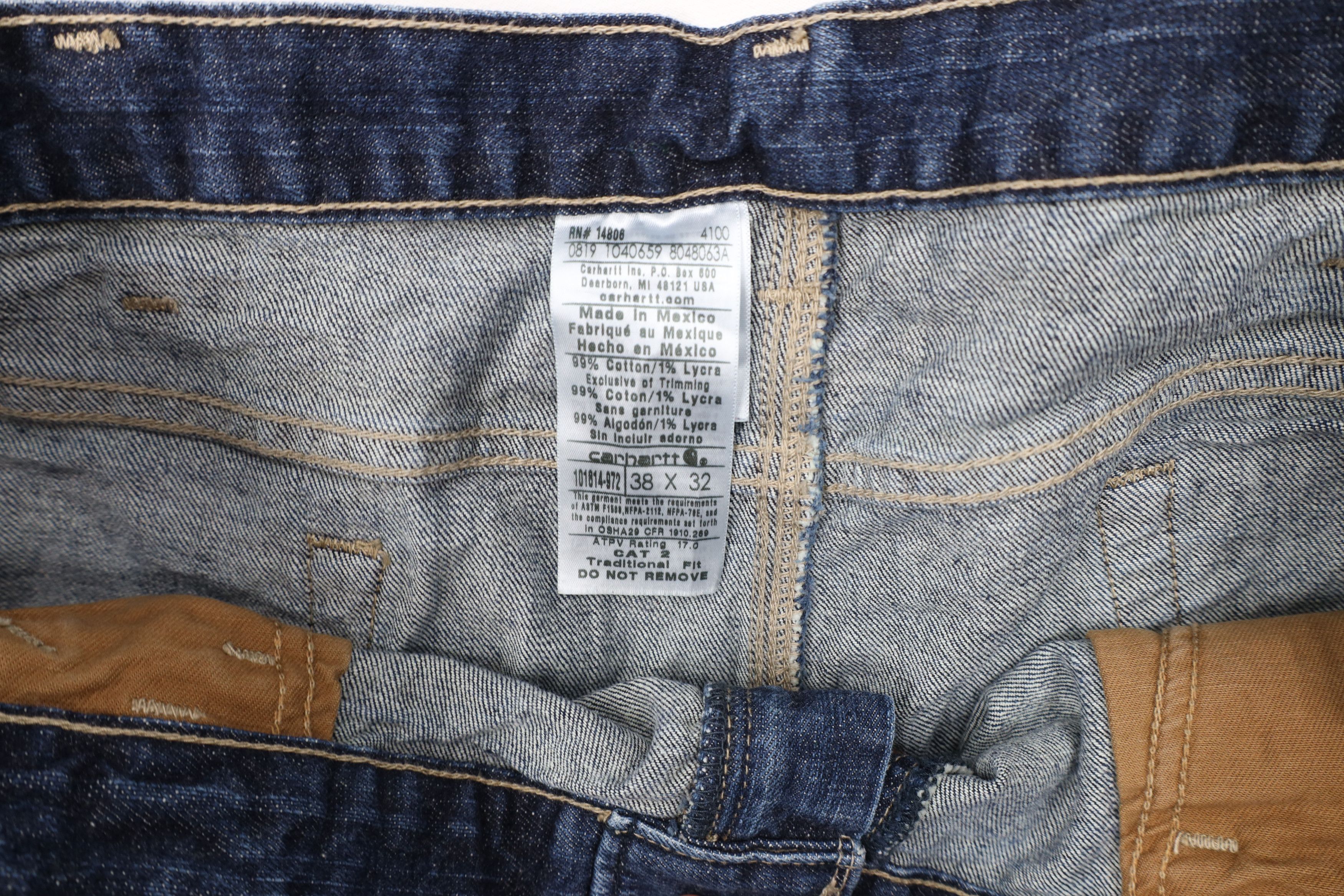 Carhartt × Vintage Vintage Y2K Carhartt FR Flame Resistant Wide Leg Denim Jeans Size US 38 / EU 54 - 7 Thumbnail