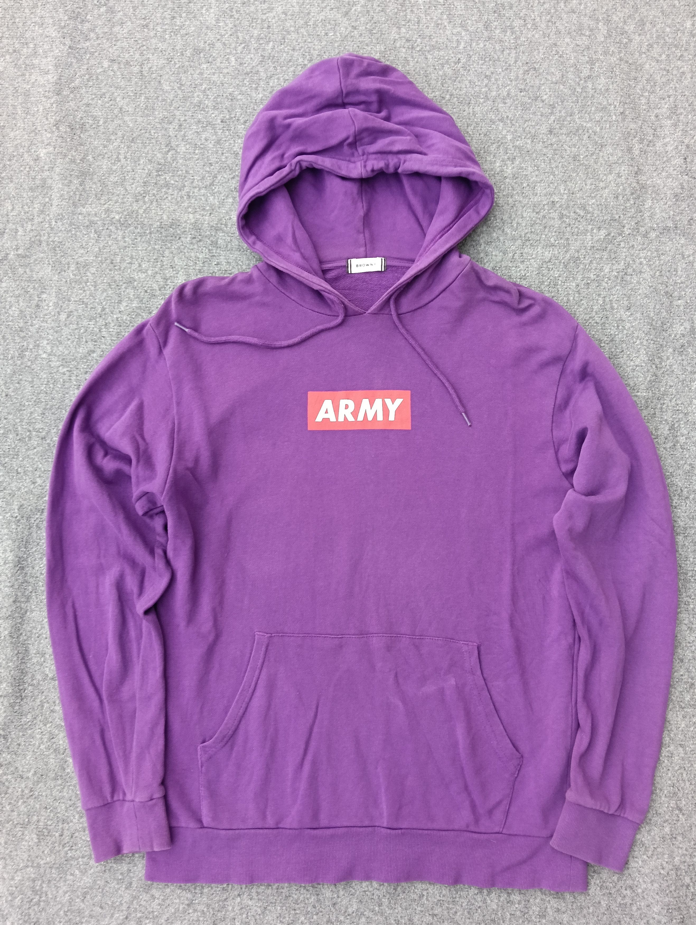 Japanese Brand Purple "ARMY" Unisex Hoodie – Comfortable & Stylish Size US M / EU 48-50 / 2 - 1 Thumbnail