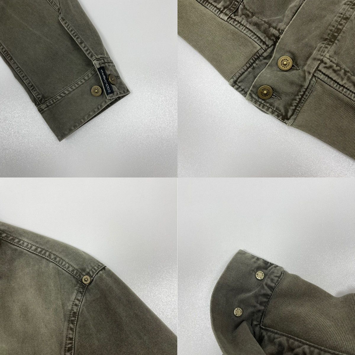 Dolce & Gabbana Dolce & Gabbana Distressed Cotton Faded Vintage Jacket Green Size US M / EU 48-50 / 2 - 9 Thumbnail