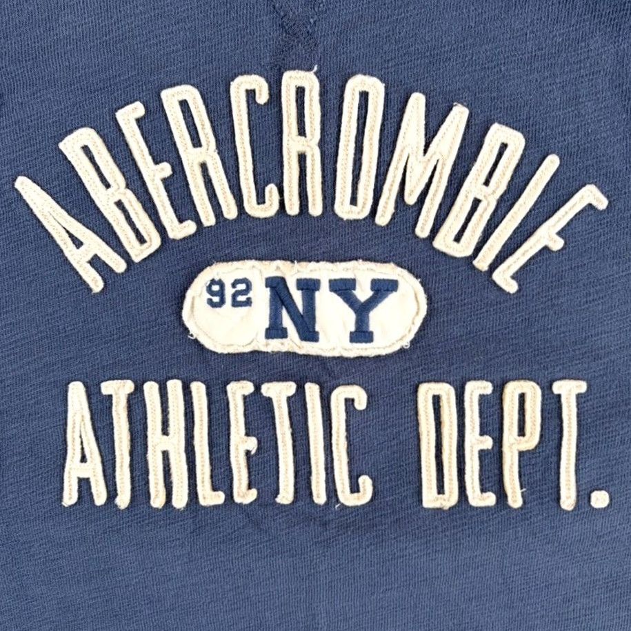Abercrombie & Fitch VINTAGE Abercrombie & Fitch Embroidered Center Logo Sweatshirt Blue Slub Men 2XL Crew Size US XXL / EU 58 / 5 - 3 Thumbnail