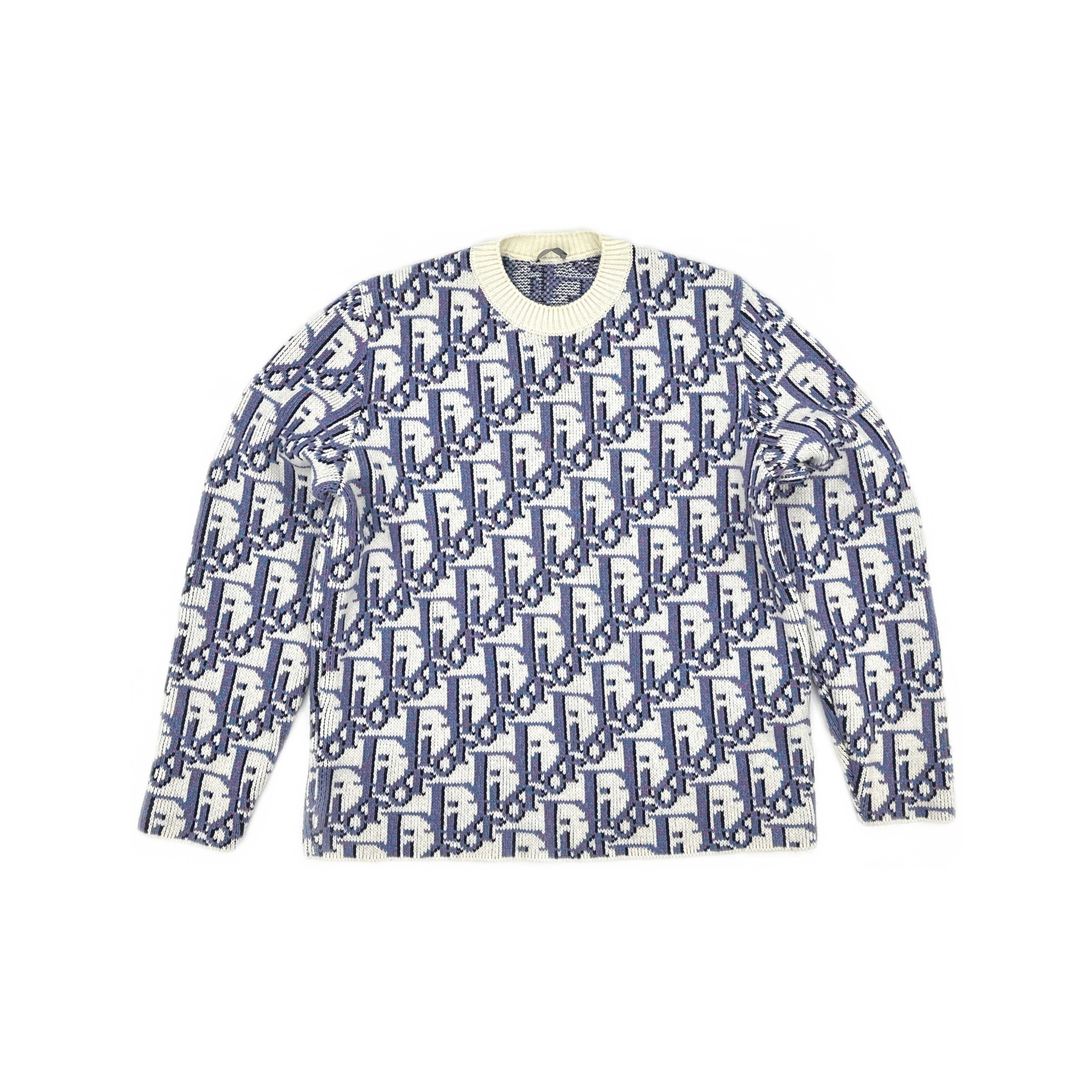 Dior Dior x Stussy Oblique Monogram Knit Sweater Size L Size US L / EU 52-54 / 3 - 1 Thumbnail