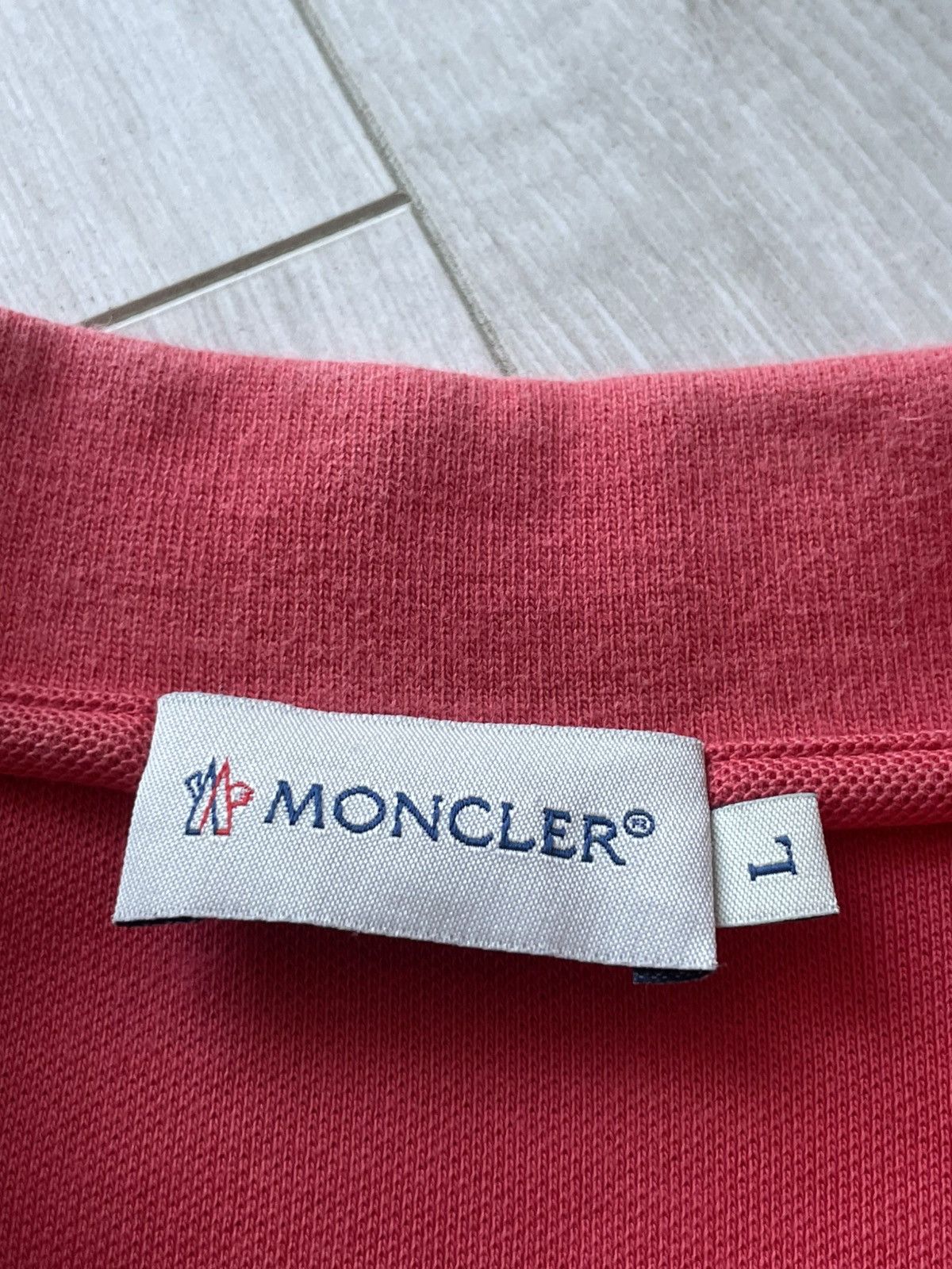 Moncler Moncler Polos T-Shirt Coral Womens Size L / US 10 / IT 46 - 8 Thumbnail