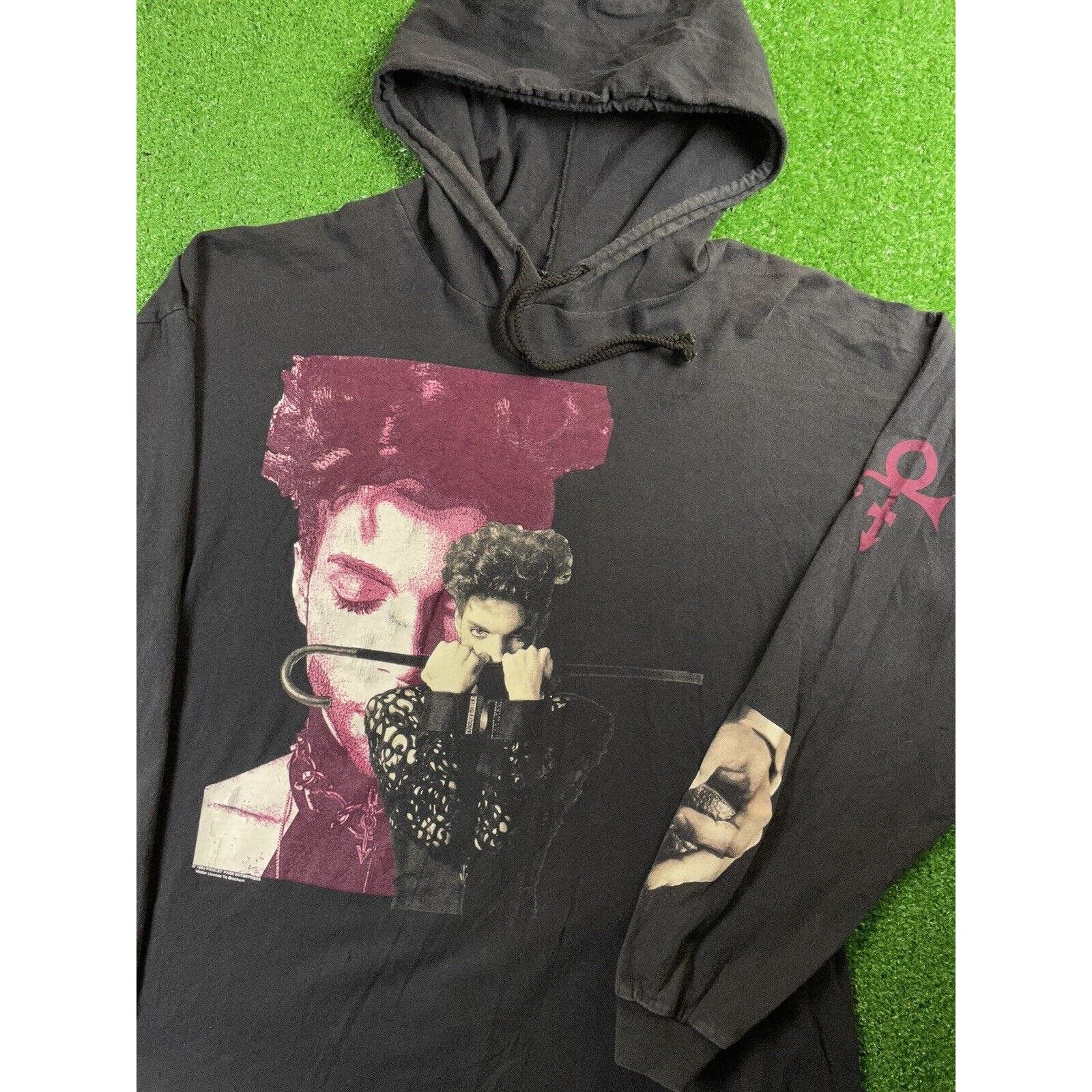 image of Vintage 90's Prince Tour XL Black Brockum Hoodie Shirt Usa, Men's