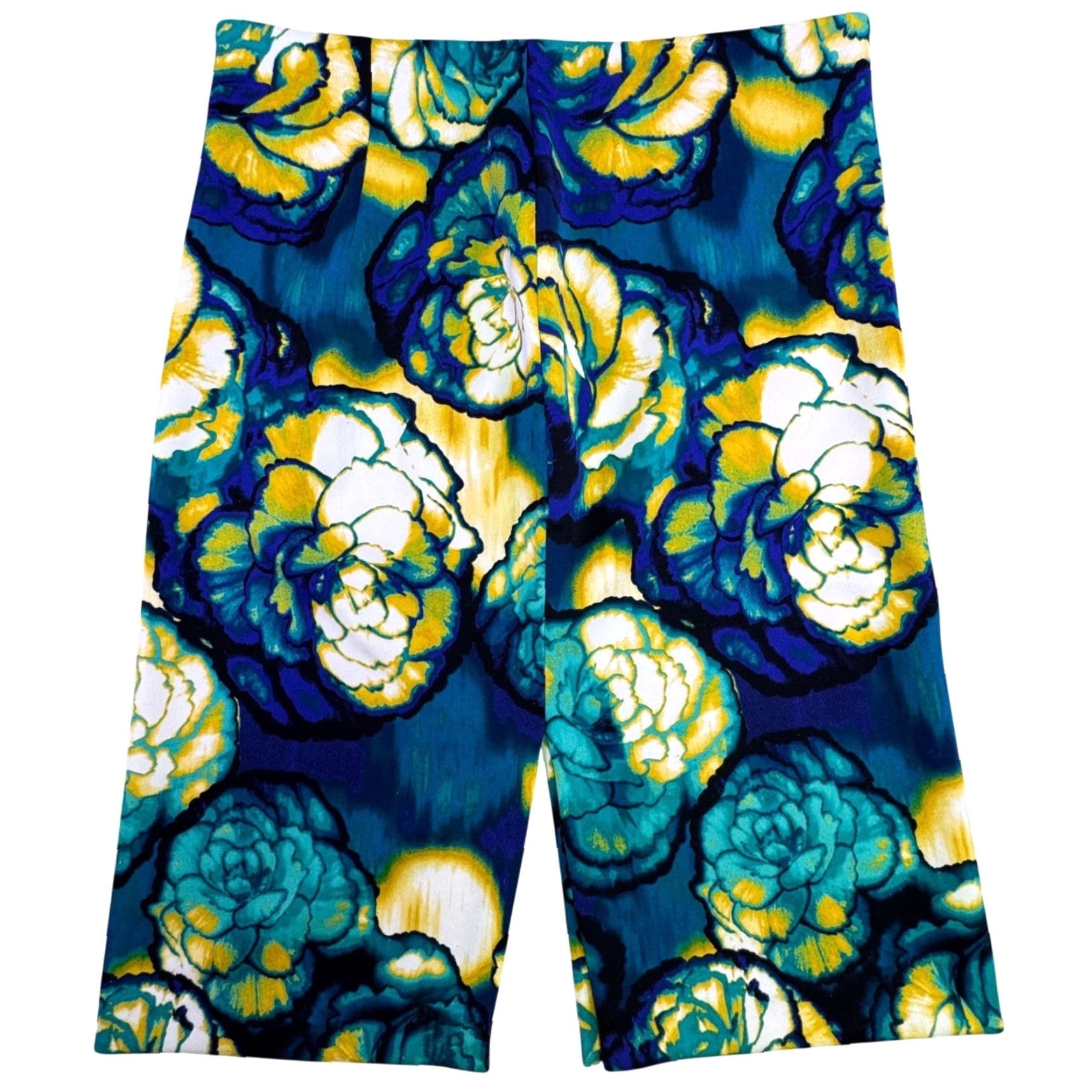 Worthington Worthington Skirt Women's 12 Knee Length Floral Pencil Blue Yellow Multicolor Stretch Office Workwear Modern 90s? Size 34" / US 12 / IT 48 - 6 Thumbnail