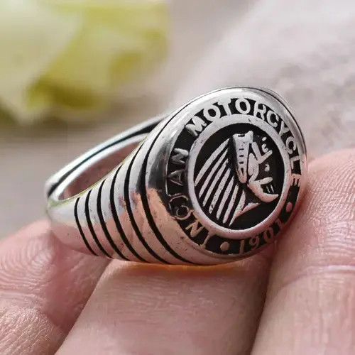 Ring Of Fire Trendy Indian Motorcycle Insignia Ring Promotion Jewelry Size ONE SIZE - 4 Thumbnail