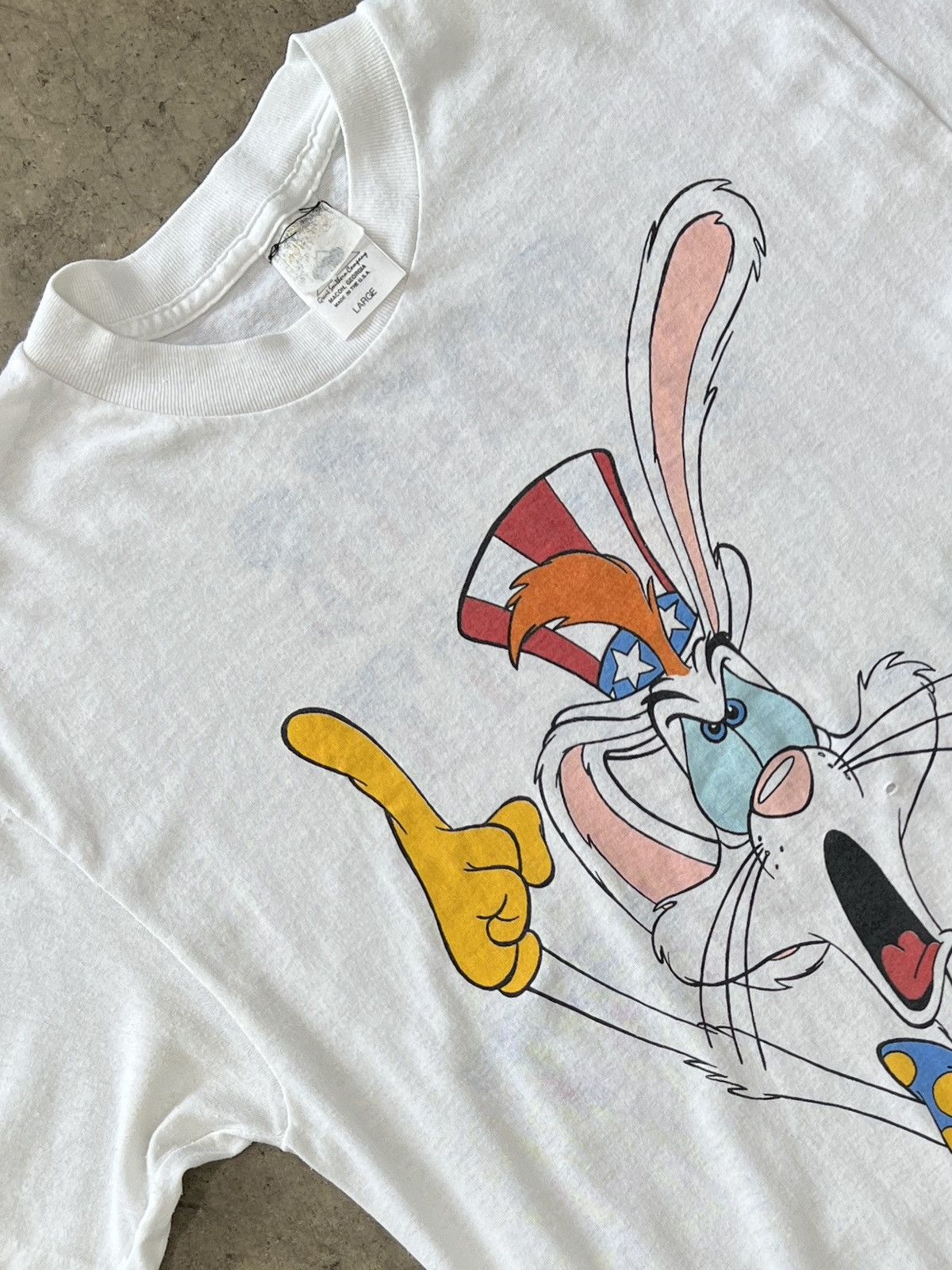 Vintage Roger Rabbit For President Movie Promo Tee Large