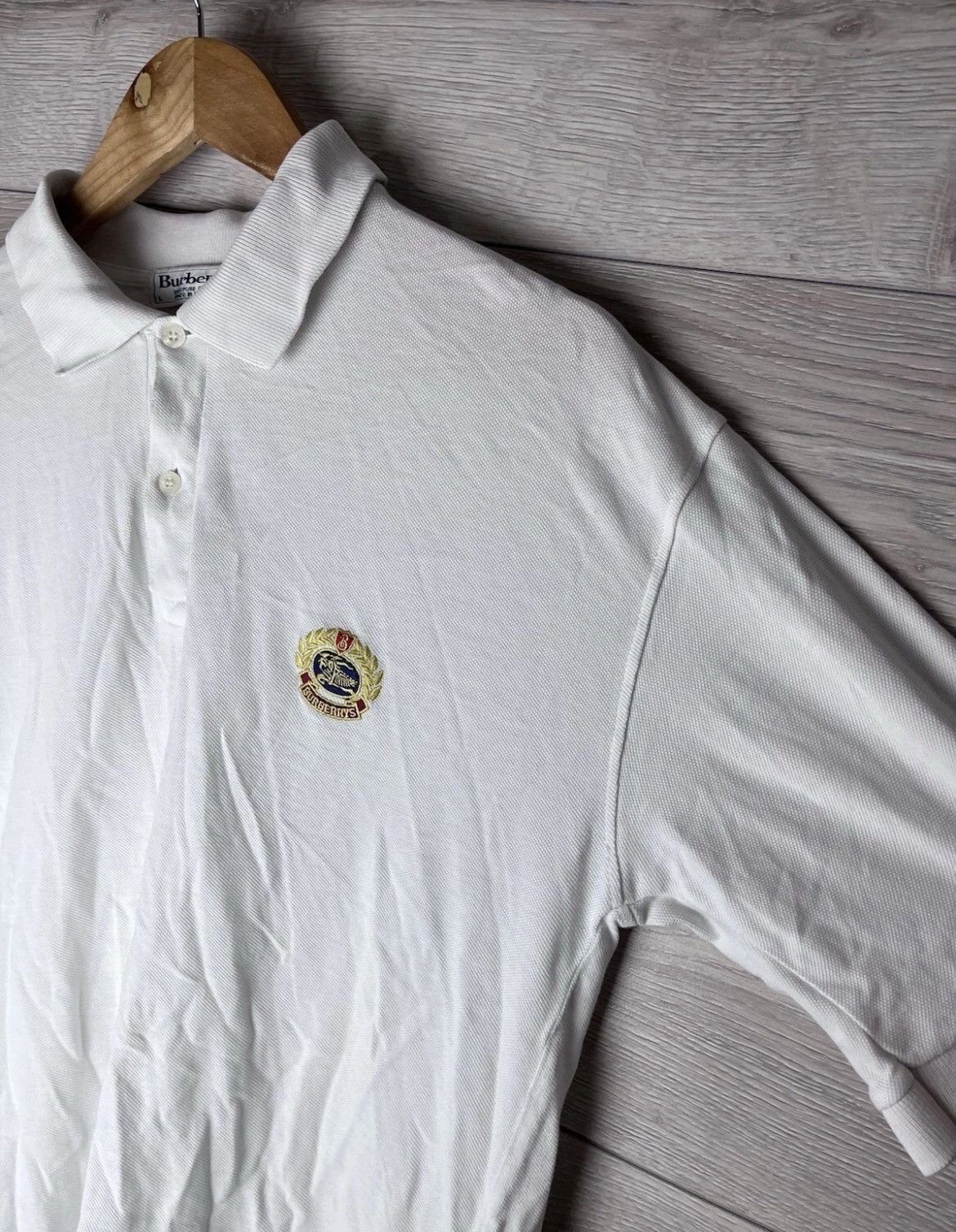 Burberry Vintage mens polo Burberrys made in England size L Size US L / EU 52-54 / 3 - 5 Thumbnail