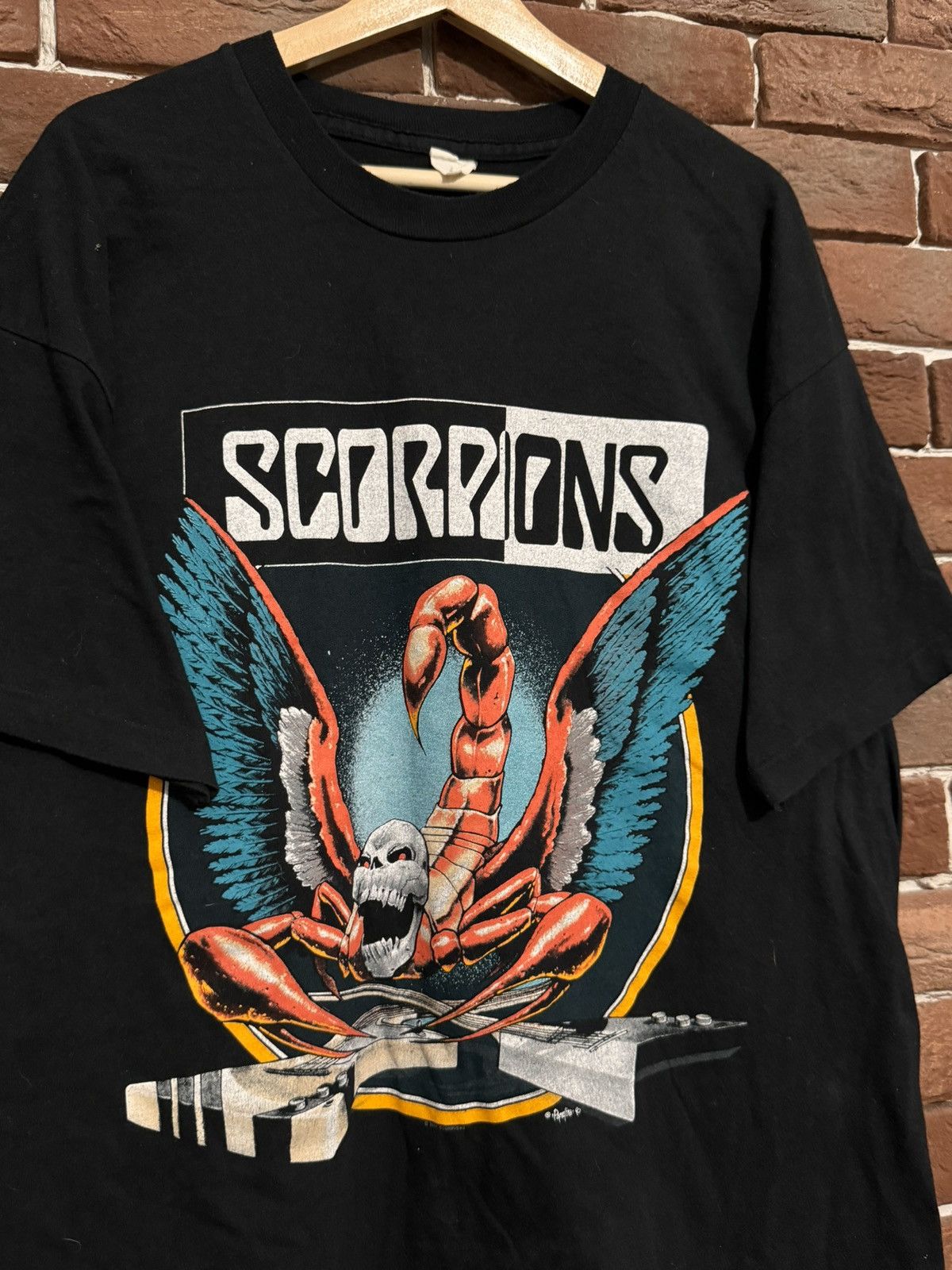 Band Tees Rare Vintage 90s 1990 Scorpions Vintage Rock Metal Band Tee Size US XL / EU 56 / 4 - 3 Thumbnail