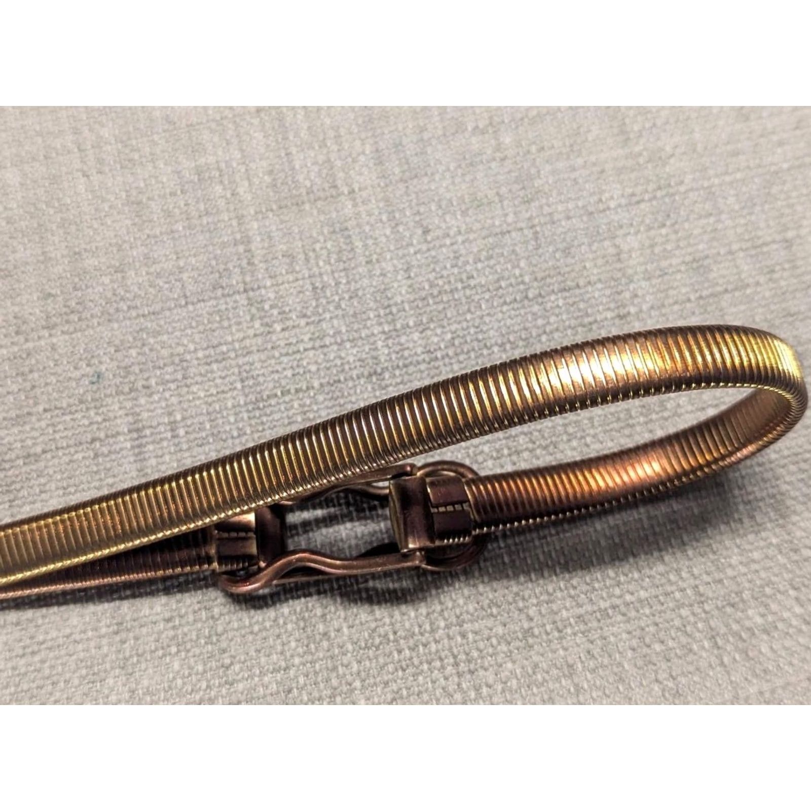Vintage VINTAGE GLAM belt METAL gold copper 32 HOLLYWOOD 1990s STATEMENT slim Size ONE SIZE - 6 Thumbnail