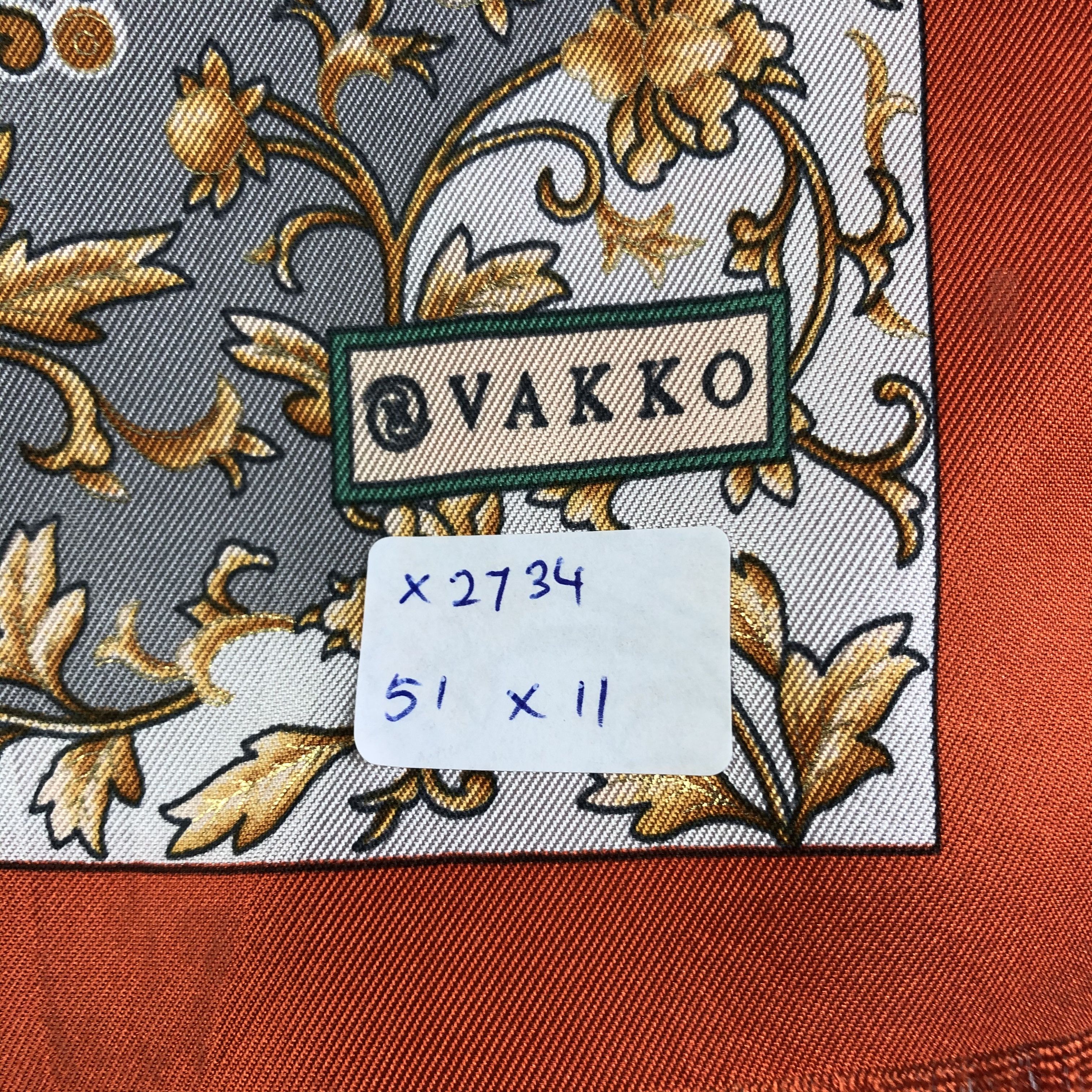 Vintage Vintage Vakko Silk Scarf Size ONE SIZE - 7 Thumbnail