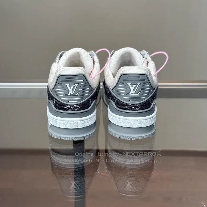 Louis Vuitton Louis Vuitton Trainer Grey and White Cowboy Board Shoes Size US 5 / EU 37 - 5 Thumbnail