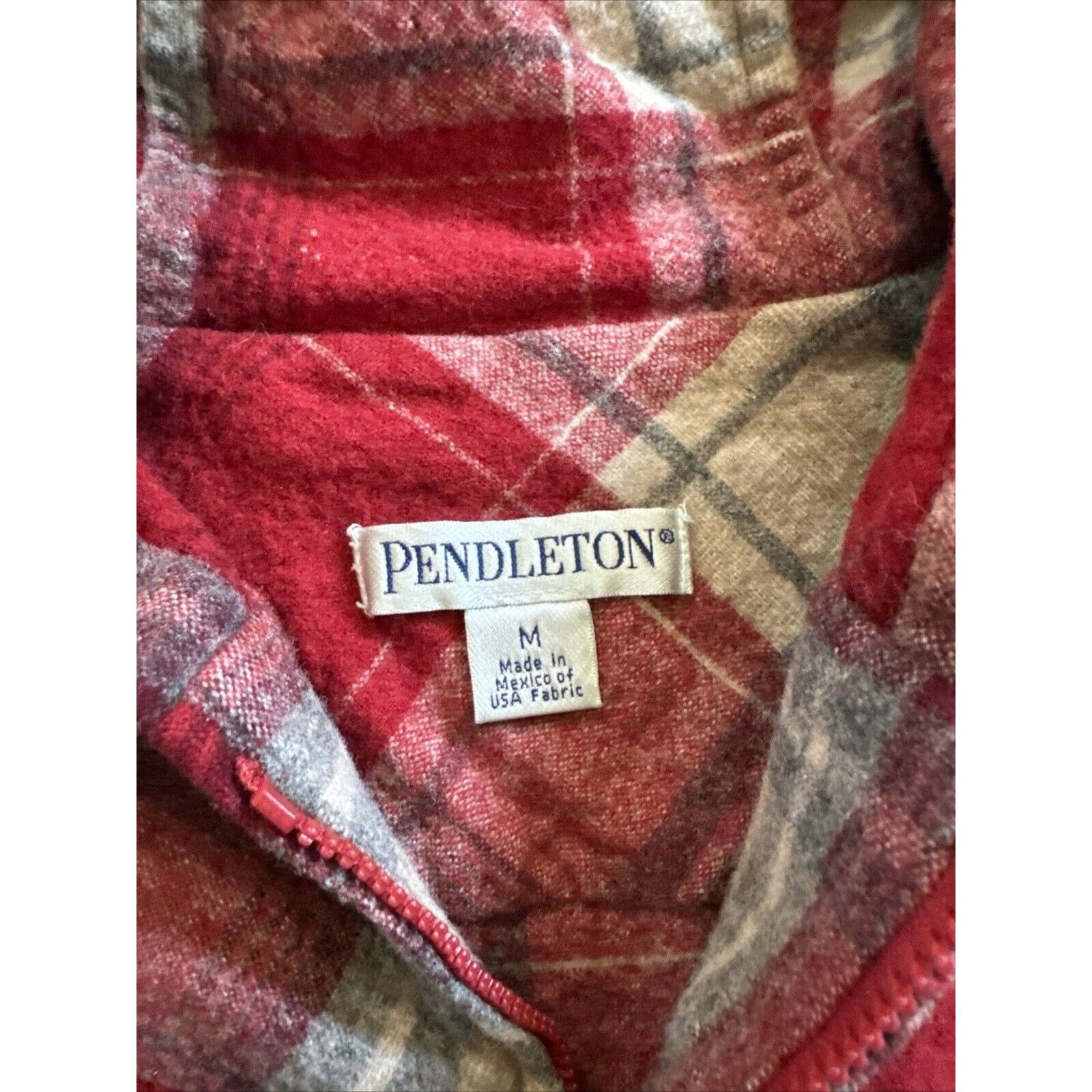 Pendleton Vtg Pendleton Women's Plaid Sleeveless Vest Shacket Hooded Size M / US 6-8 / IT 42-44 - 3 Thumbnail