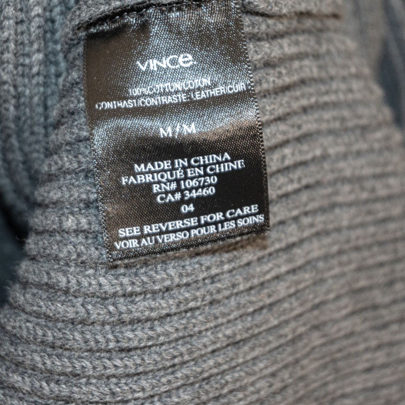 Vince Vince Ribbed knit Crew Sweater leather shoulder patch M Size US M / EU 48-50 / 2 - 8 Thumbnail