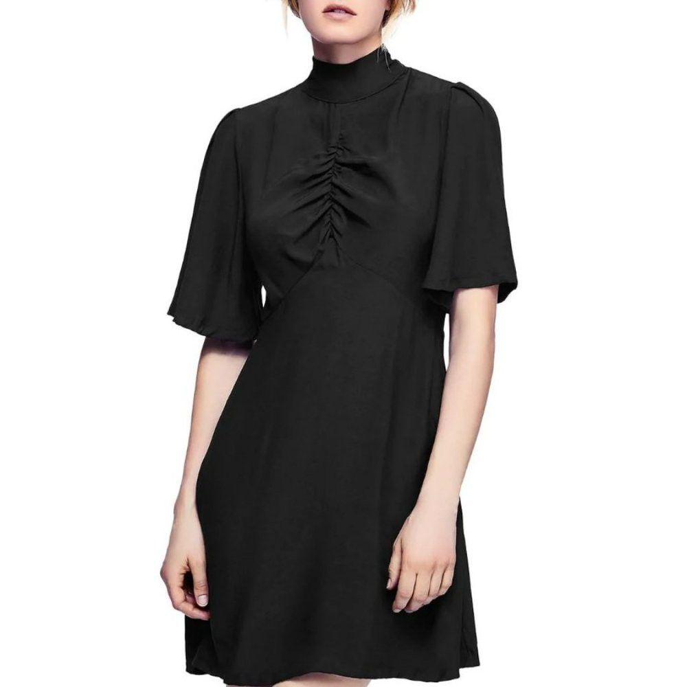 Free People NWT New $128 Free People My Baby Black Mini Dress Size 2 Size XS / US 0-2 / IT 36-38 - 1 Thumbnail