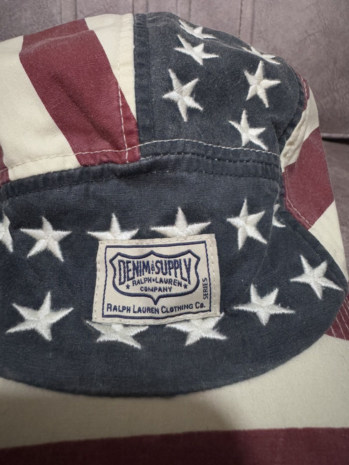 Polo Ralph Lauren × Ralph Lauren OG Polo RL USA Flag 5 Panel Snapback Size ONE SIZE - 4 Thumbnail