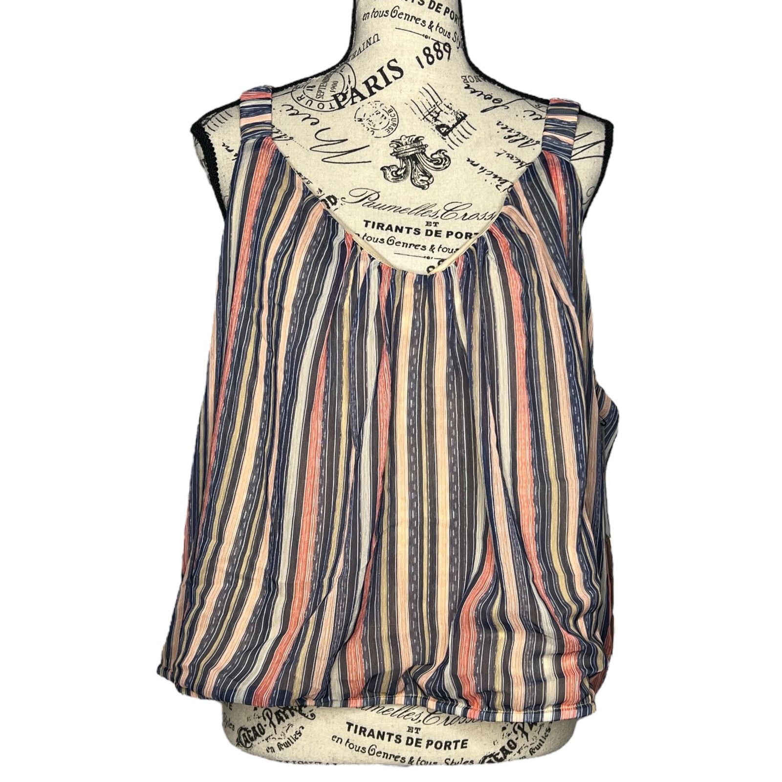 Other Misha Cropped Cami - Stitch Fix Striped Elastic Waist Top Size XXL / US 16-18 / IT 52-54 - 1 Thumbnail
