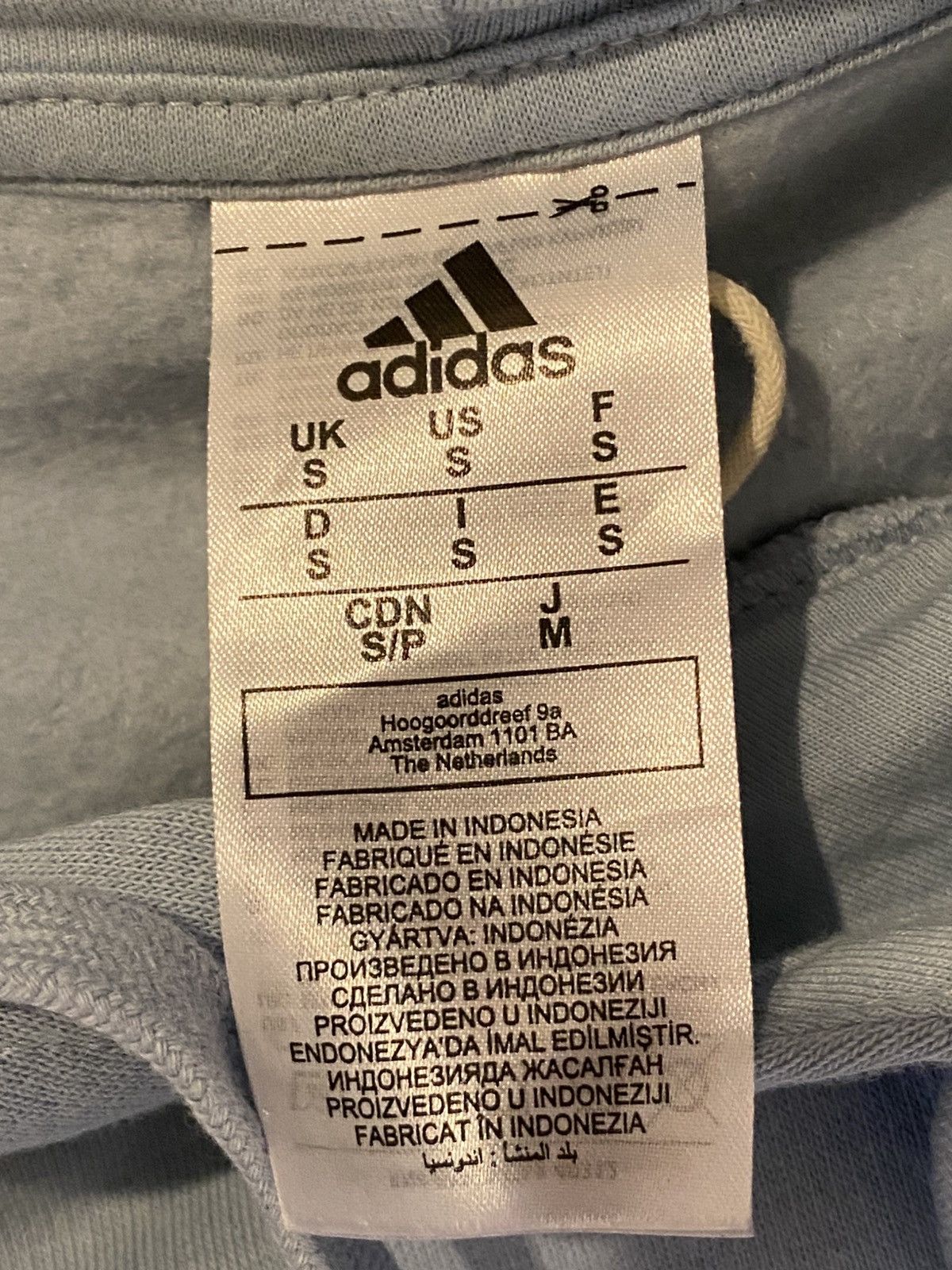 Adidas Adidas light blue hoodie Size US S / EU 44-46 / 1 - 3 Thumbnail