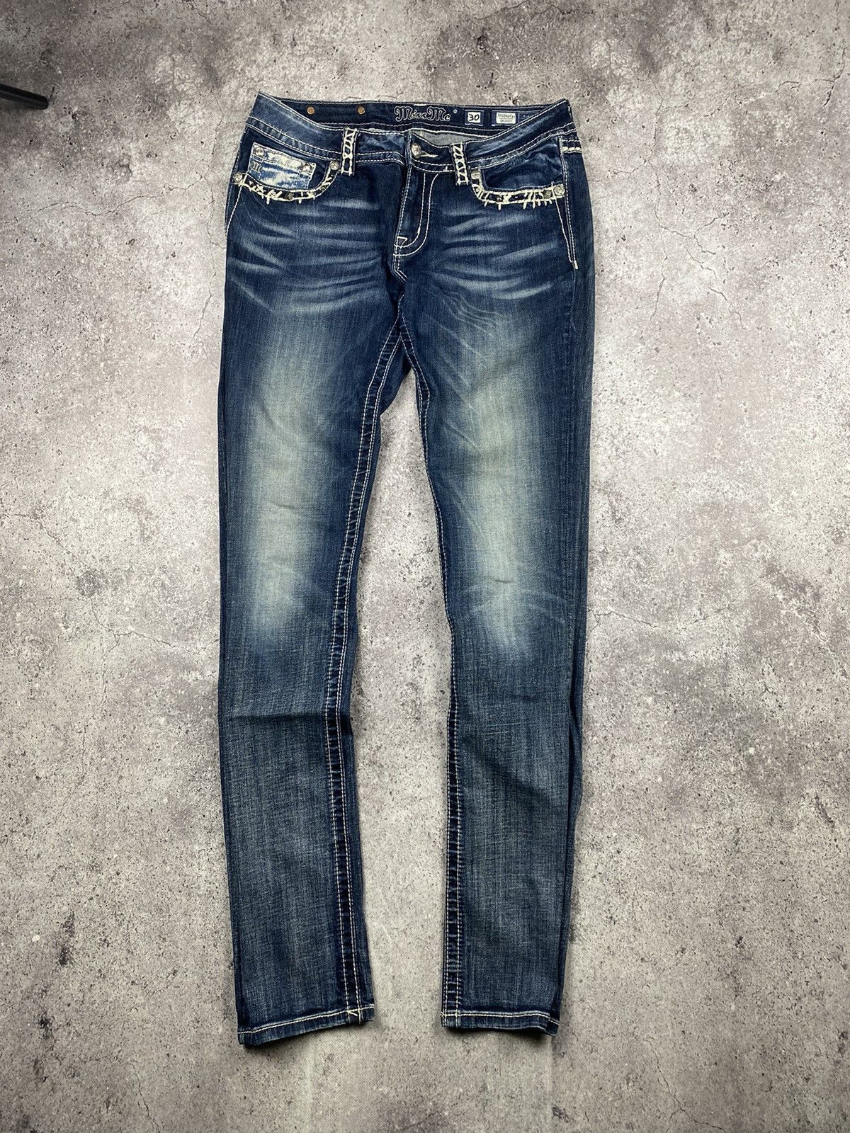 Affliction × Japanese Brand × Miss Me crazy vintage y2k affliction style miss me jeans Japan denim Size 30" / US 8 / IT 44 - 1 Thumbnail