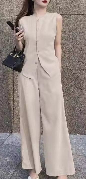 Japanese Brand Set sleeveless blouse pants set Size 3XL / US 20-22 - 2 Thumbnail