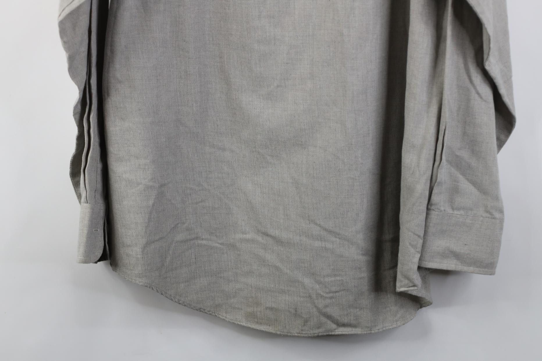 Vintage Vintage 90s Streetwear Band Collar Button Shirt Gray Plaid Size US M / EU 48-50 / 2 - 11 Thumbnail