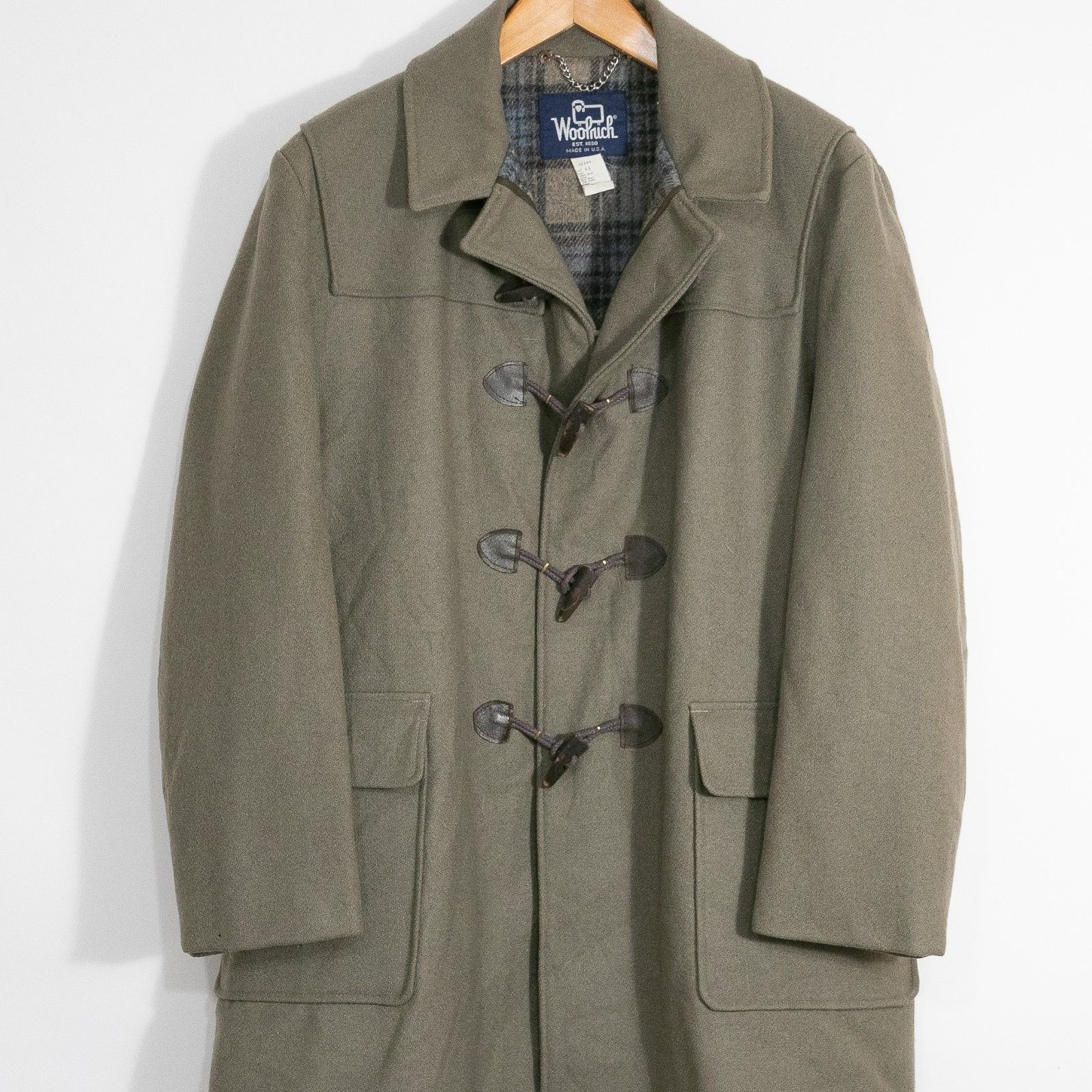 Woolrich Woolen Mills Vintage Woolrich Wool Toggle Coat Mens 44 - Flannel Lined Size US XL / EU 56 / 4 - 2 Thumbnail