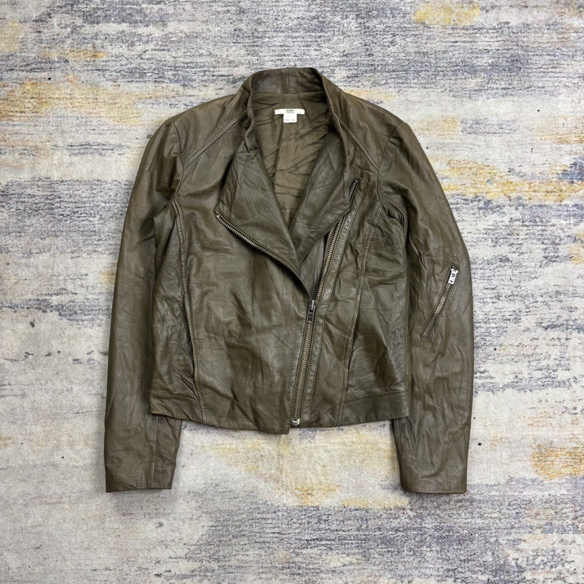 Helmut Lang Helmut lang assymetrical leather jacket Size S / US 4 / IT 40 - 2 Thumbnail