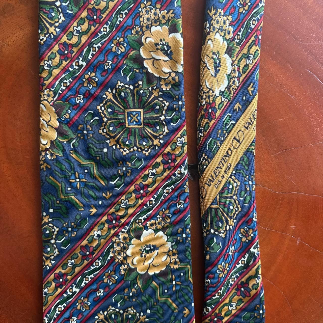 Valentino Valentino Garavani Silk Floral Pattern Neck Tie Size ONE SIZE - 3 Thumbnail