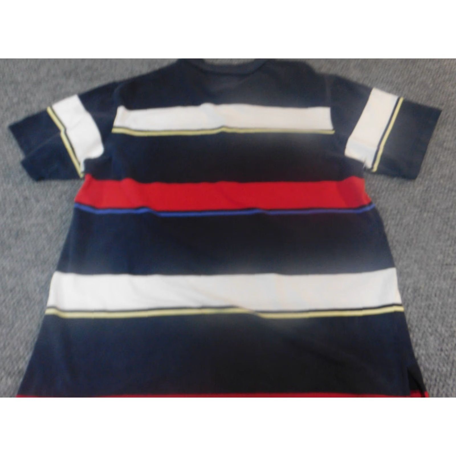 Bugle Boy Bugle Boy Polo Shirt Mens Medium Blue Red Striped Knit Cotton Short Sleeve Collared Button Breathable Logo Fishing Vintage: No (Good Condition) Size US M / EU 48-50 / 2 - 7 Thumbnail