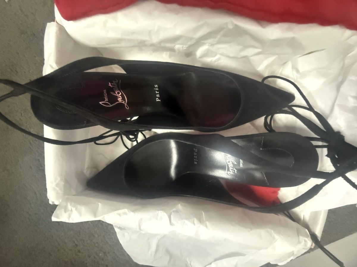 Christian Louboutin Lace up Kate Suede slingback pumps Size US 11 / IT 41 - 1 Thumbnail