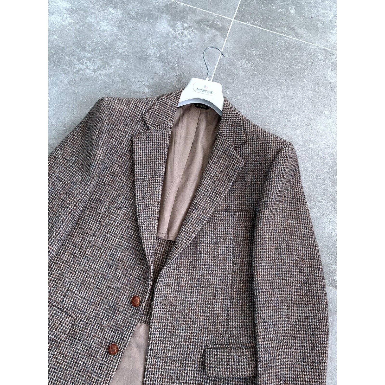Harris Tweed × Vintage Men's HARRIS TWEED MADE IN USA Sport Blazer Jacket EU 48 M Size 48R - 14 Thumbnail