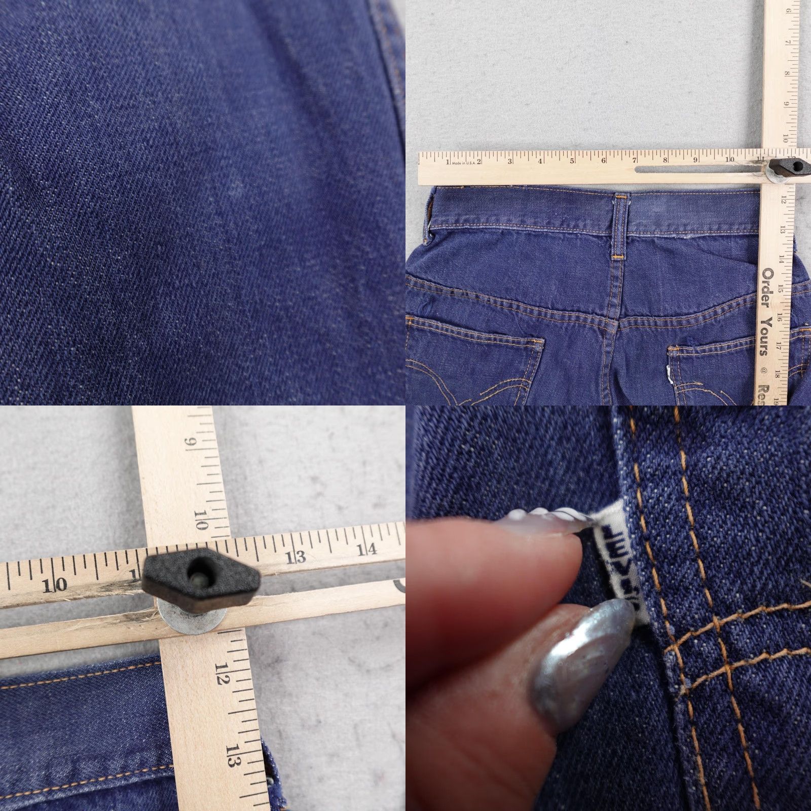 Levi's VINTAGE Levi's Jeans Womens 24x28 Blue DenimBootcut Flare White Tab Big E 70s Size 28" / US 6 / IT 42 - 8 Thumbnail