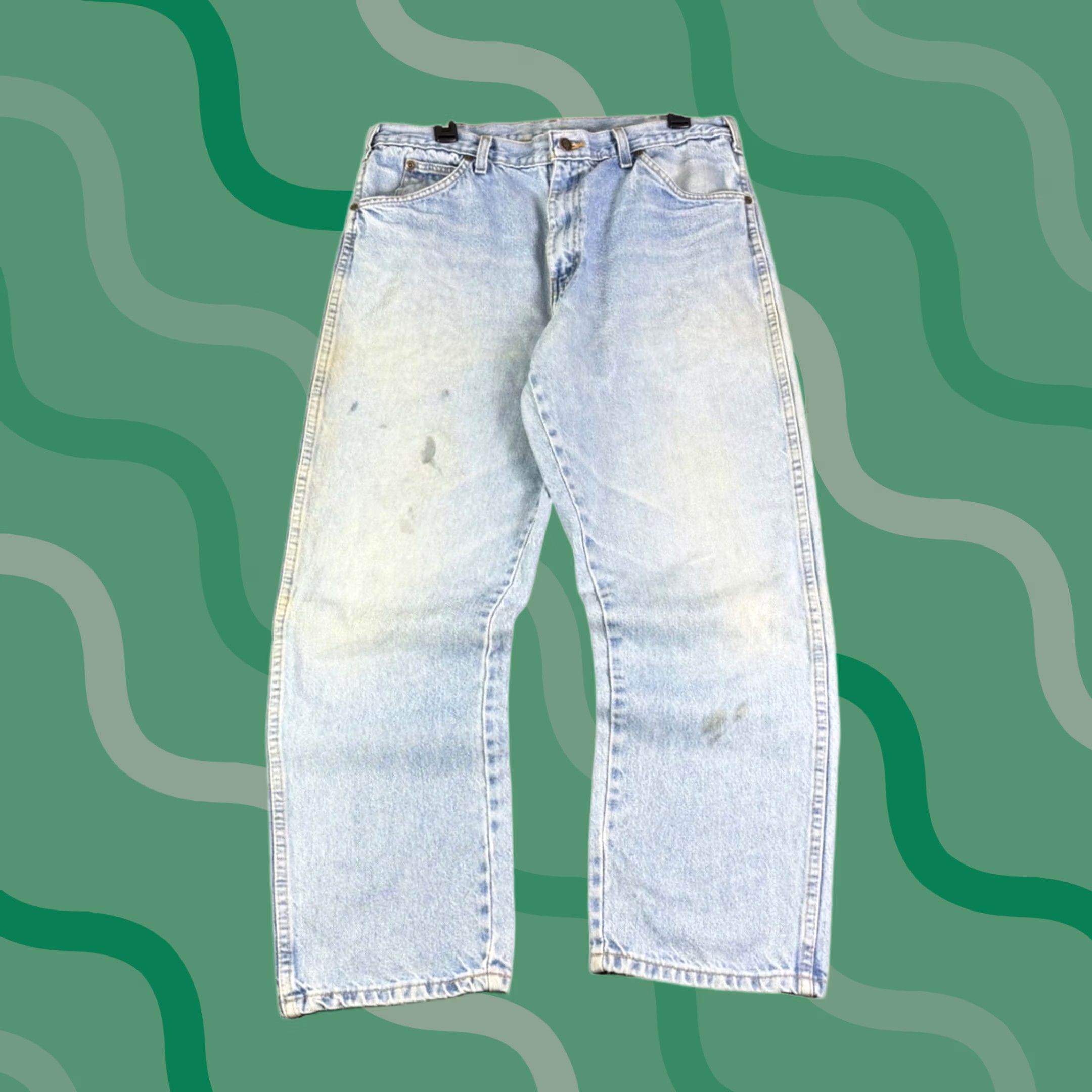 Dickies Vintage Dickies Relaxed Fit Straight Leg Jeans Light Wash Denim Mens 33x29 Size US 33 - 1 Thumbnail