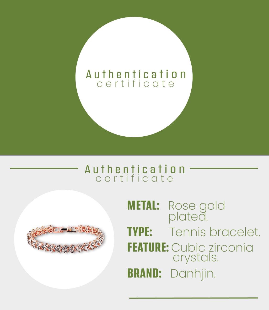 Other Rose Gold Plated Cubic Zirconia Stones Tennis Bracelet Size ONE SIZE - 7 Thumbnail
