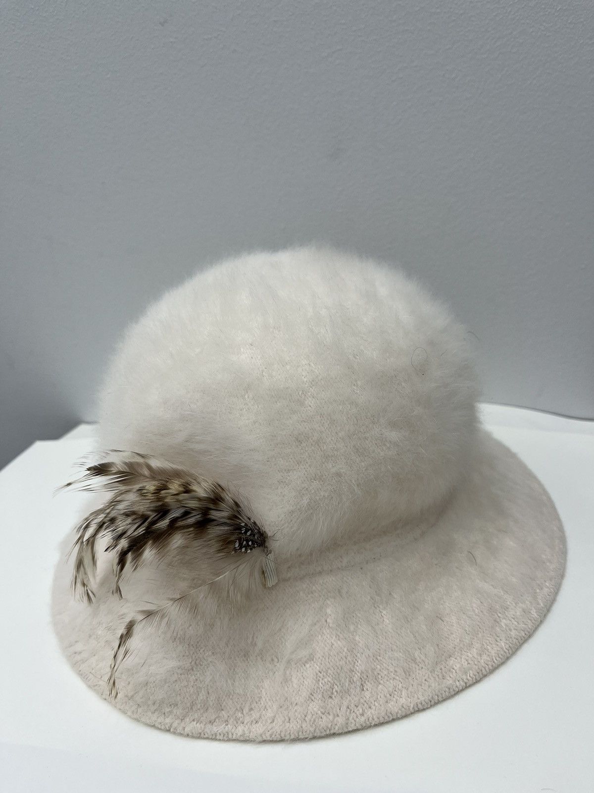 Hat Kangol Vintage Kangol Furgora Miriam Angora Fur Bucket Hat With Feather Grailed