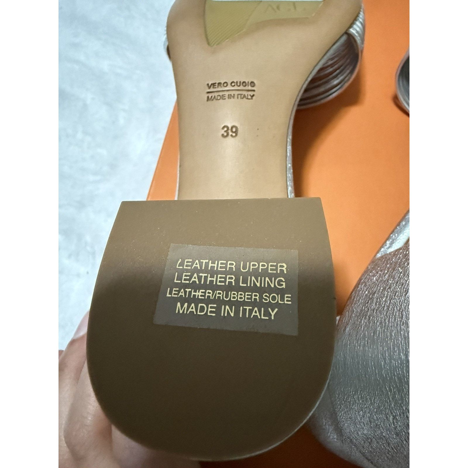 AGL AGL Sandals Shoes Womens Size 8.5 Silver Leather $380 MSRP Size US 8.5 / IT 38.5 - 3 Thumbnail