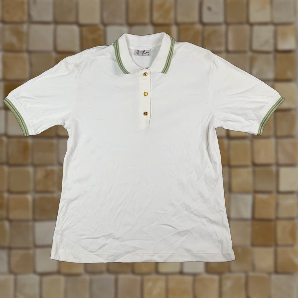 Vintage VINTAGE Sarah Bryson Women's Polo Shirt Size M White Short Sleeve Collared Golf Retro Preppy 90s Size M / US 6-8 / IT 42-44 - 1 Thumbnail