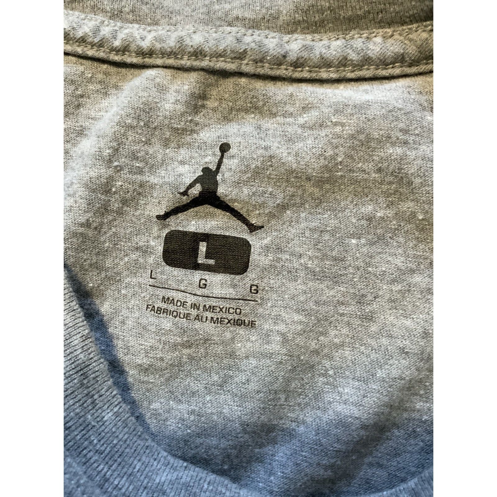 Jordan Brand Air Jordan Retro 10 Los Angeles LA Jumpman Crewneck Graphic S/S T-shirt Sz. L Men Gray Crew Neck Shirt Size US L / EU 52-54 / 3 - 7 Thumbnail
