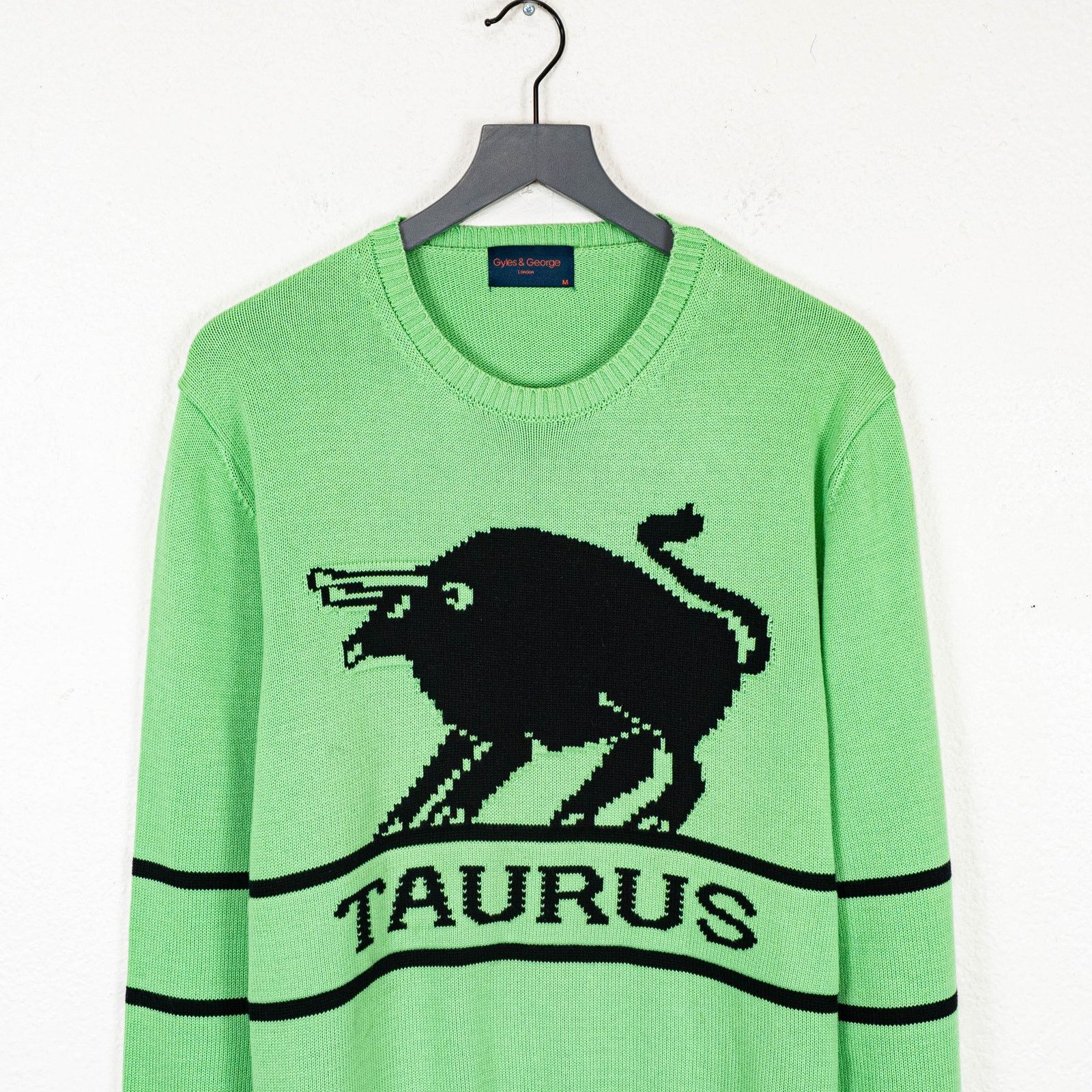 Other GYLES & GEORGE Taurus Sweater Black Green cotton knit M Size US M / EU 48-50 / 2 - 2 Thumbnail