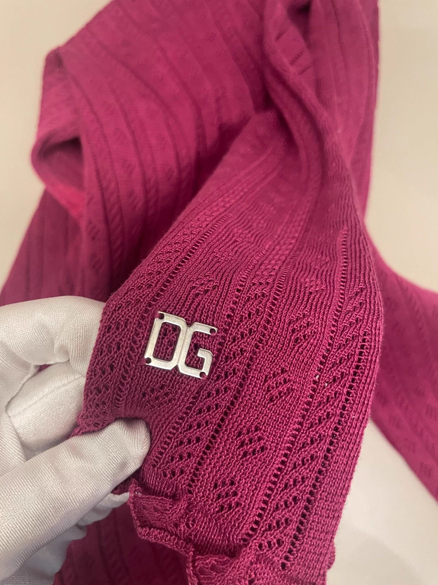 Dolce & Gabbana Dolce & Gabbana Fuchsia Cotton Tee No Wash/Sz Tag Size L / US 10 / IT 46 - 4 Thumbnail